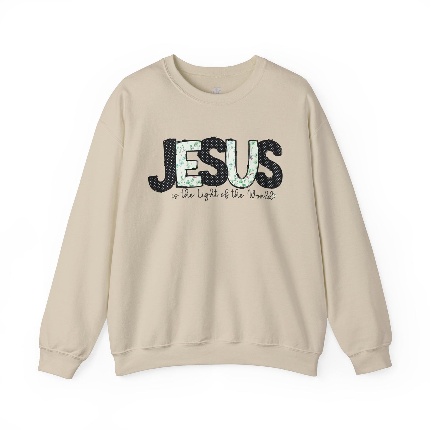 Jesus is the Light of The World Sweatshirt - Christian Crewneck Pullover