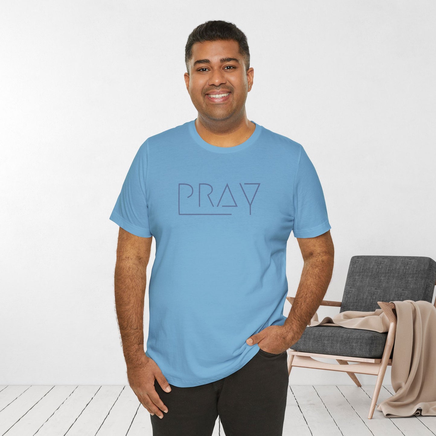 Minimalist Pray Soft Cotton Tee - Pray On It, Pray Over It, Pray Through It T-shirt