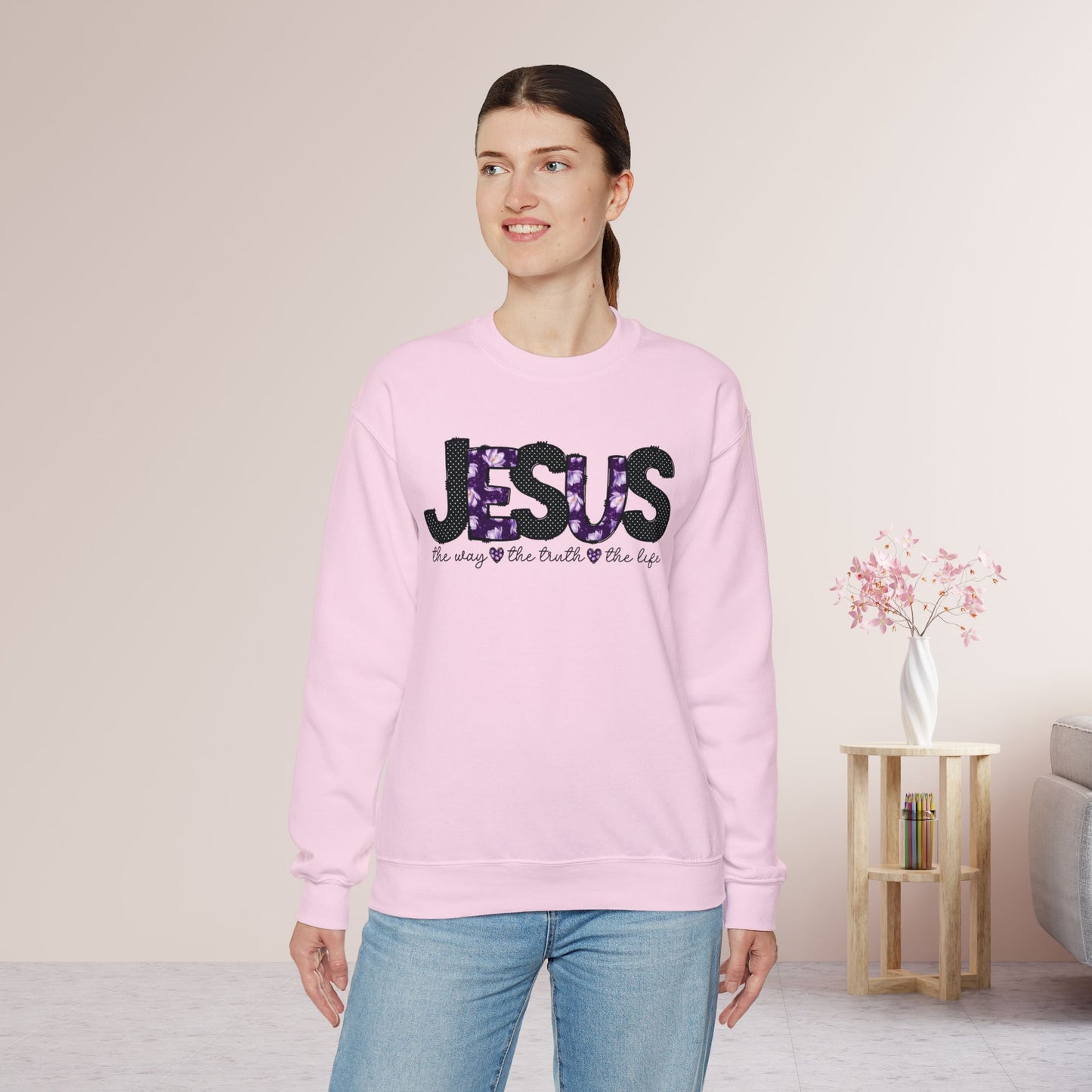 Jesus The Way The Truth The Life Sweatshirt - Christian Crewneck Pullover