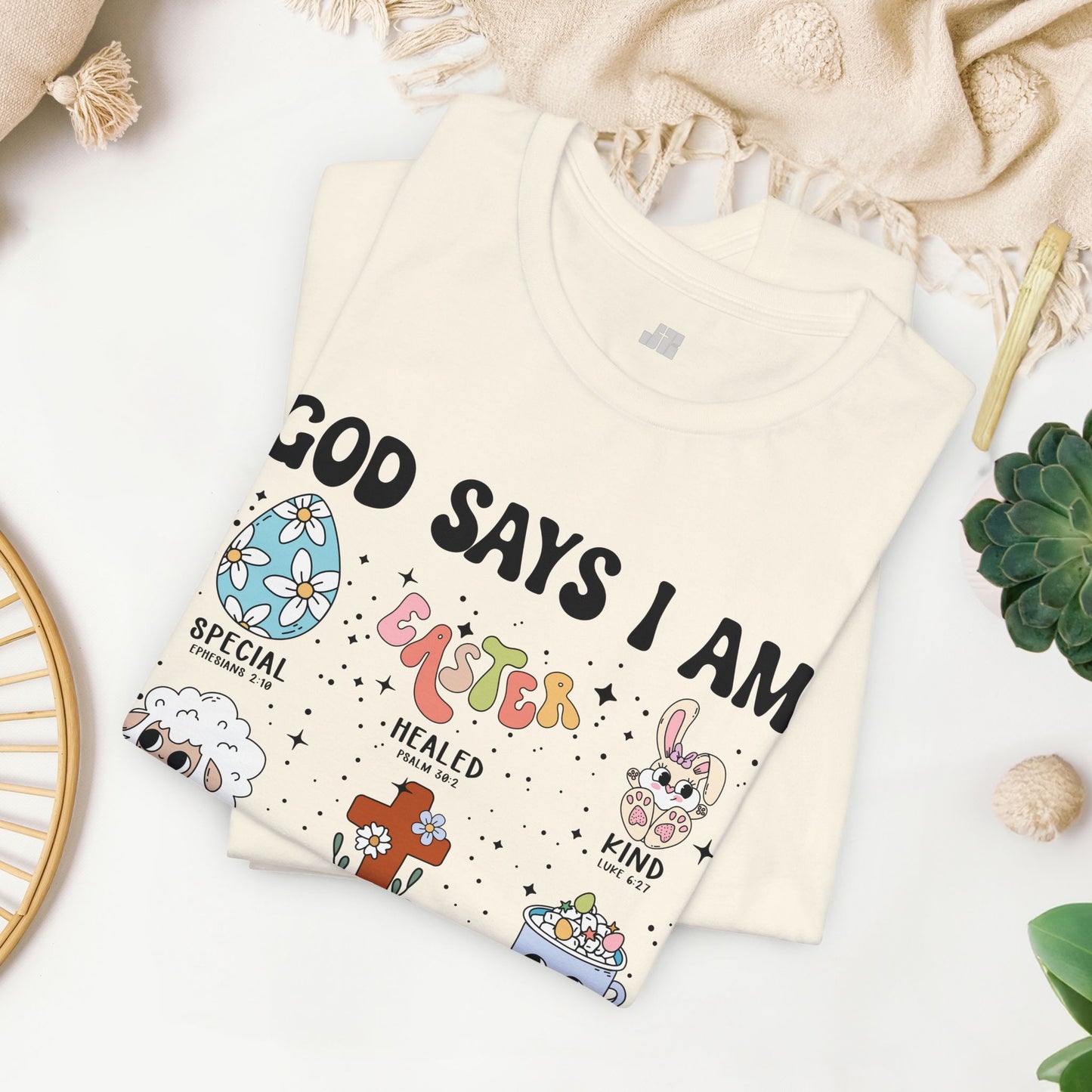 God Says I Am... Soft Cotton Tee - Christian Easter Tee