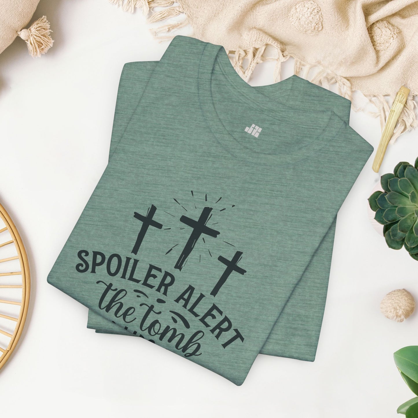 Spoiler Alert The Tomb Was Empty Christian Soft Cotton Tee - Easter Shirt