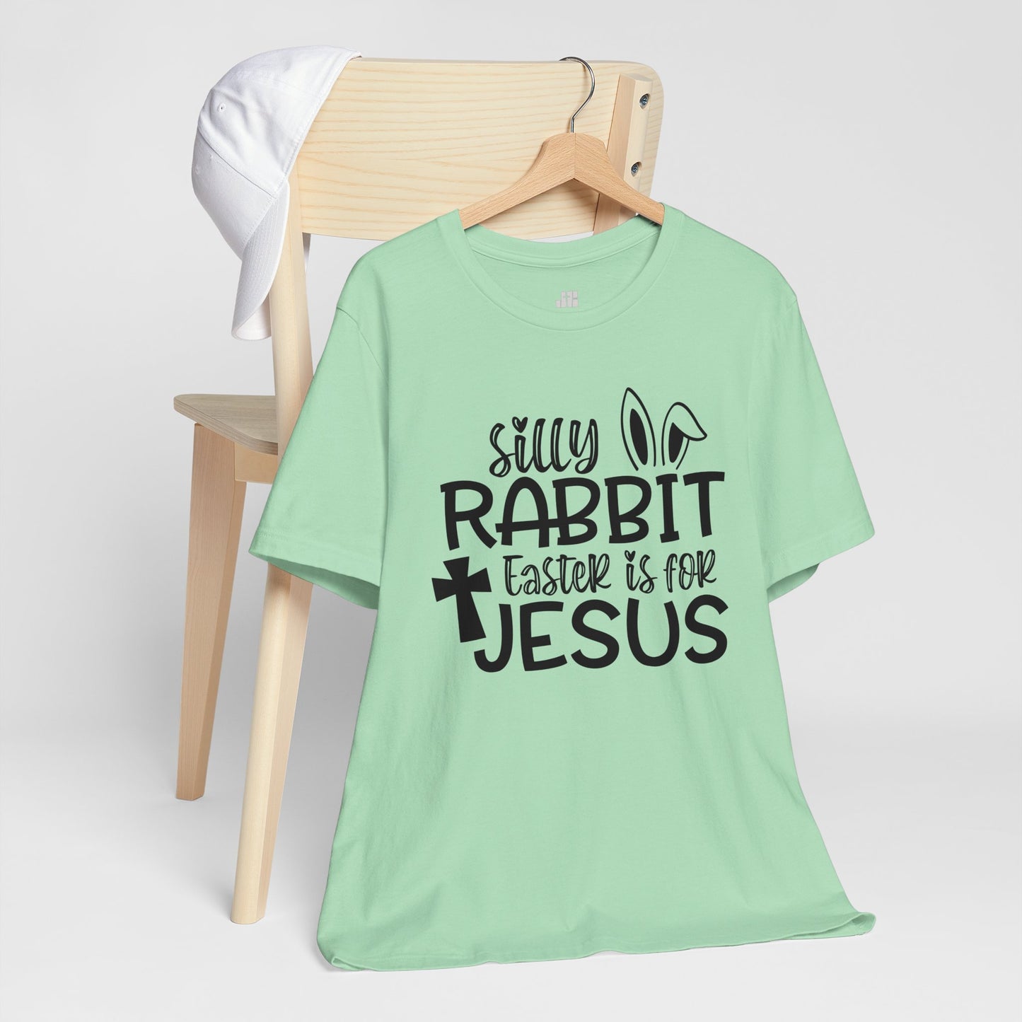 Silly Rabbit Easter is for Jesus Christian Soft Cotton Tee - Easter Shirt