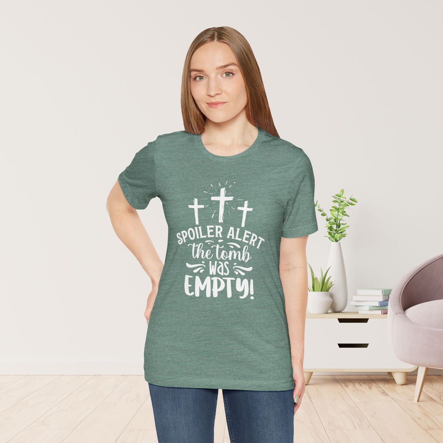 Spoiler Alert The Tomb Was Empty Christian Soft Cotton Tee - Easter Shirt