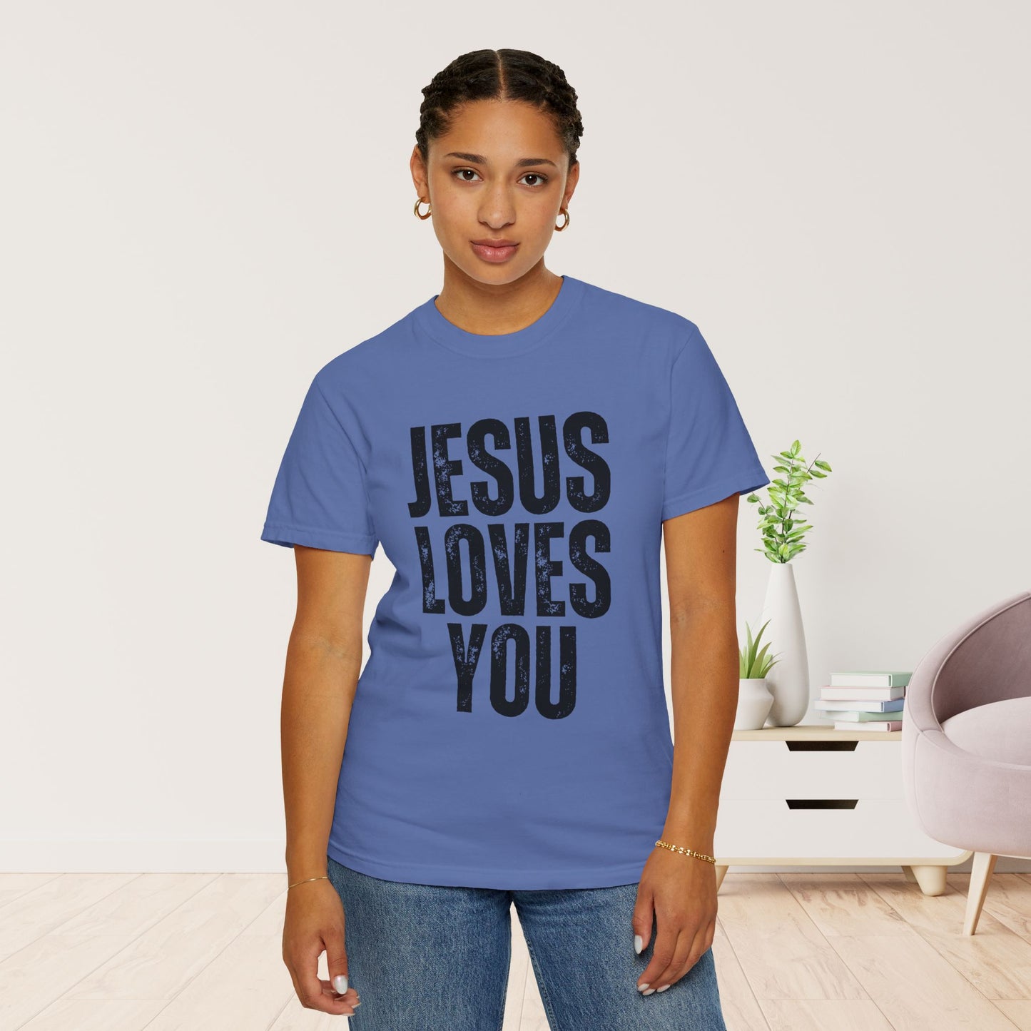 Comfort Colors Unisex Jesus Loves You Shirt