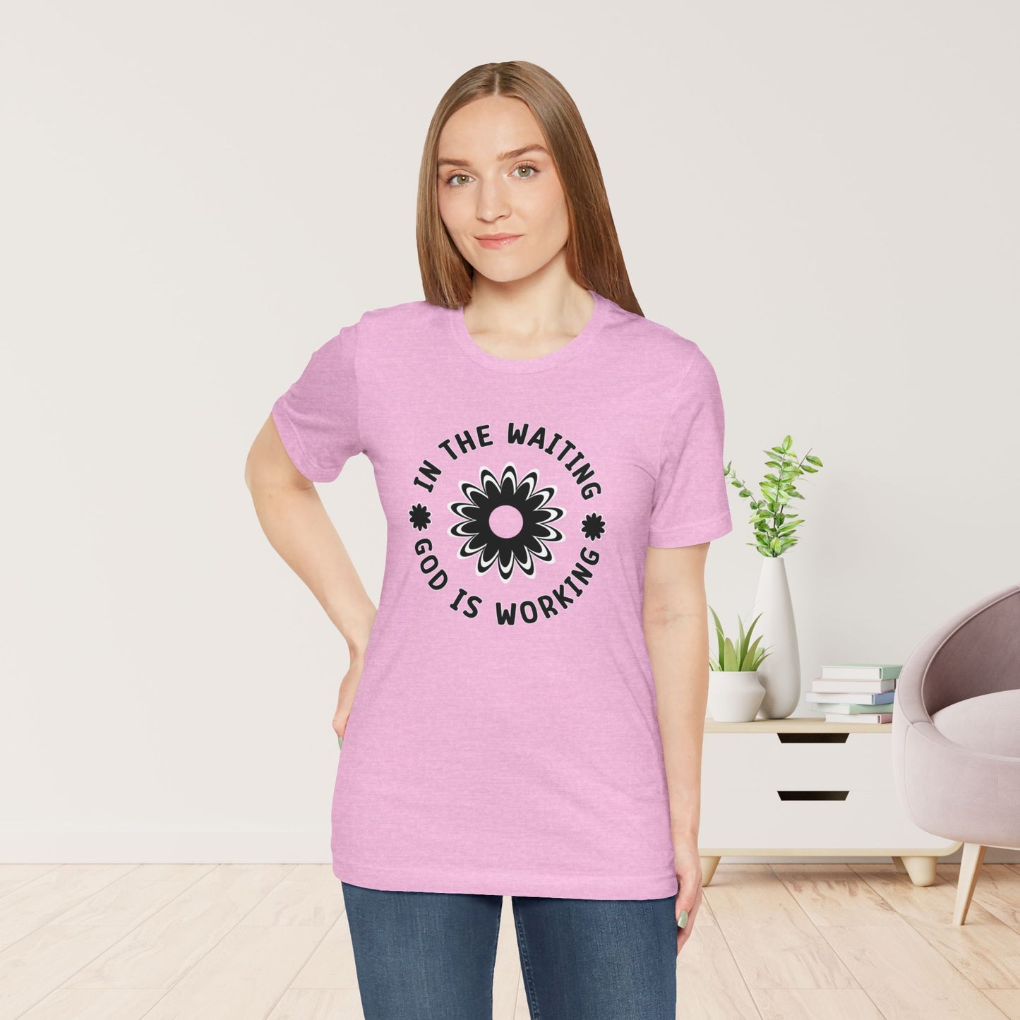 In the Waiting God is Working Soft Cotton Tee - Christian Shirt