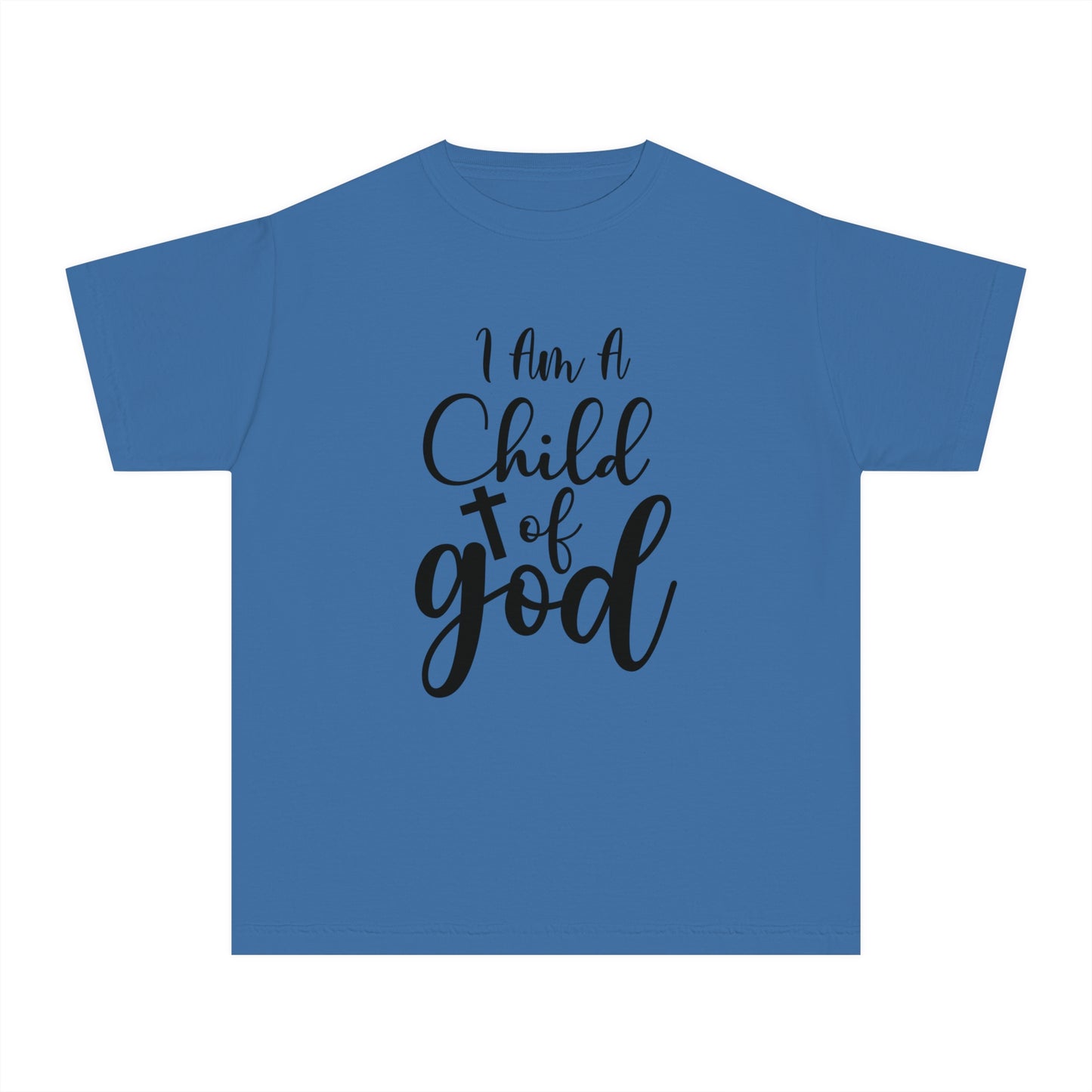 I Am A Child Of God Comfort Colors Youth Christian Tee