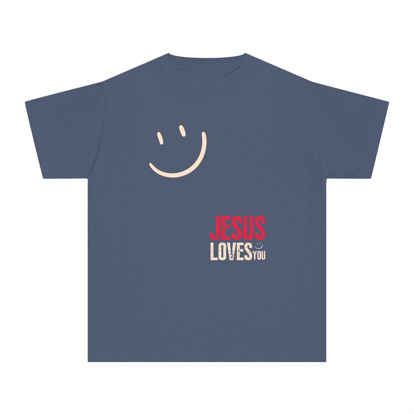 Trendy Jesus Loves You Comfort Colors Youth Christian Shirt