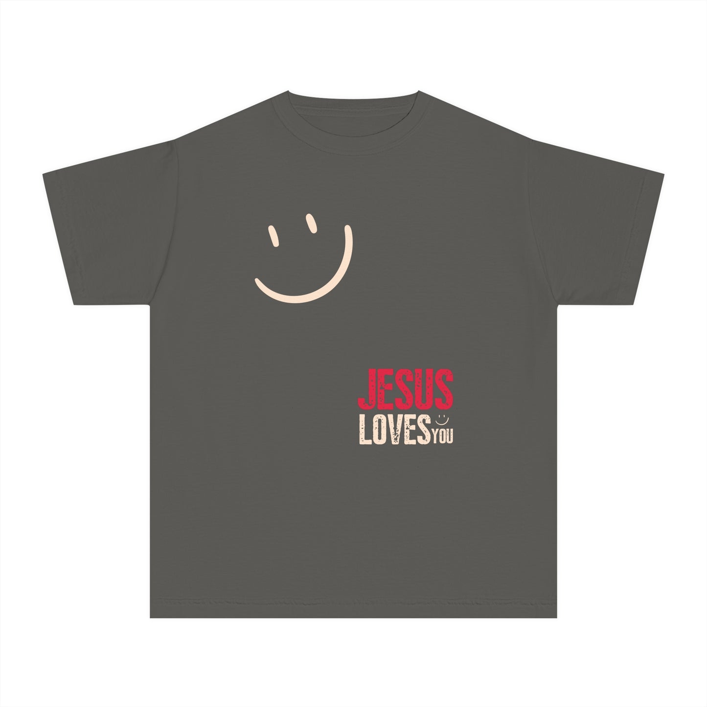 Trendy Jesus Loves You Comfort Colors Youth Christian Shirt