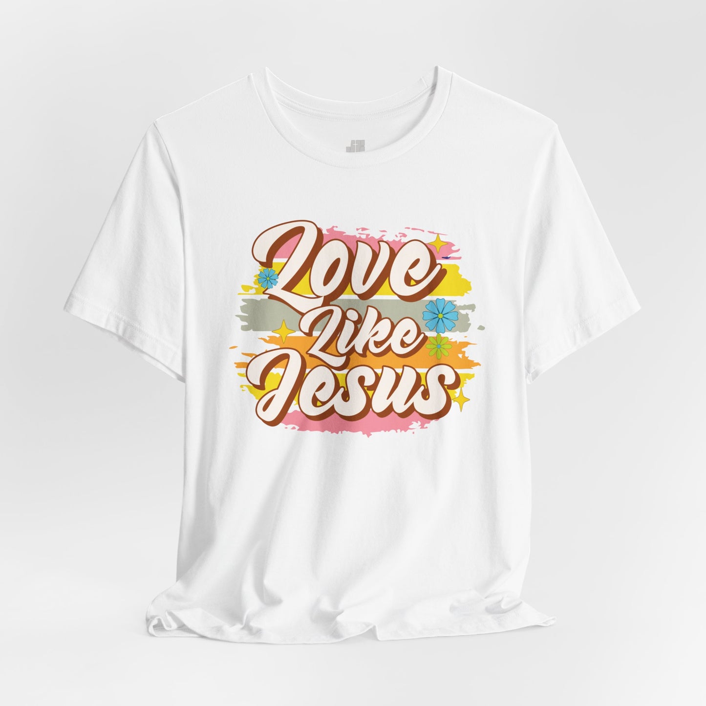 Groovy Love Like Jesus Soft Cotton Tee - Christian Shirt