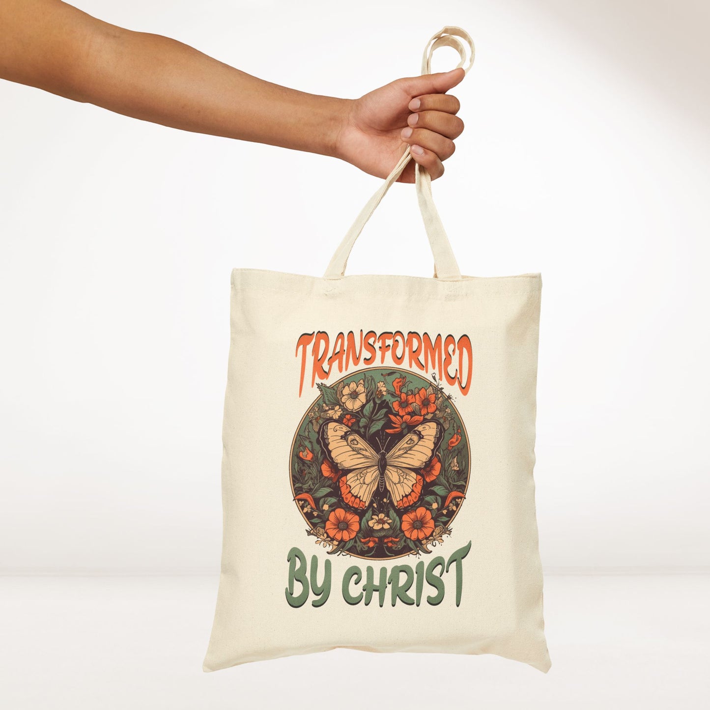 Transformed by Christ Canvas Tote Bag