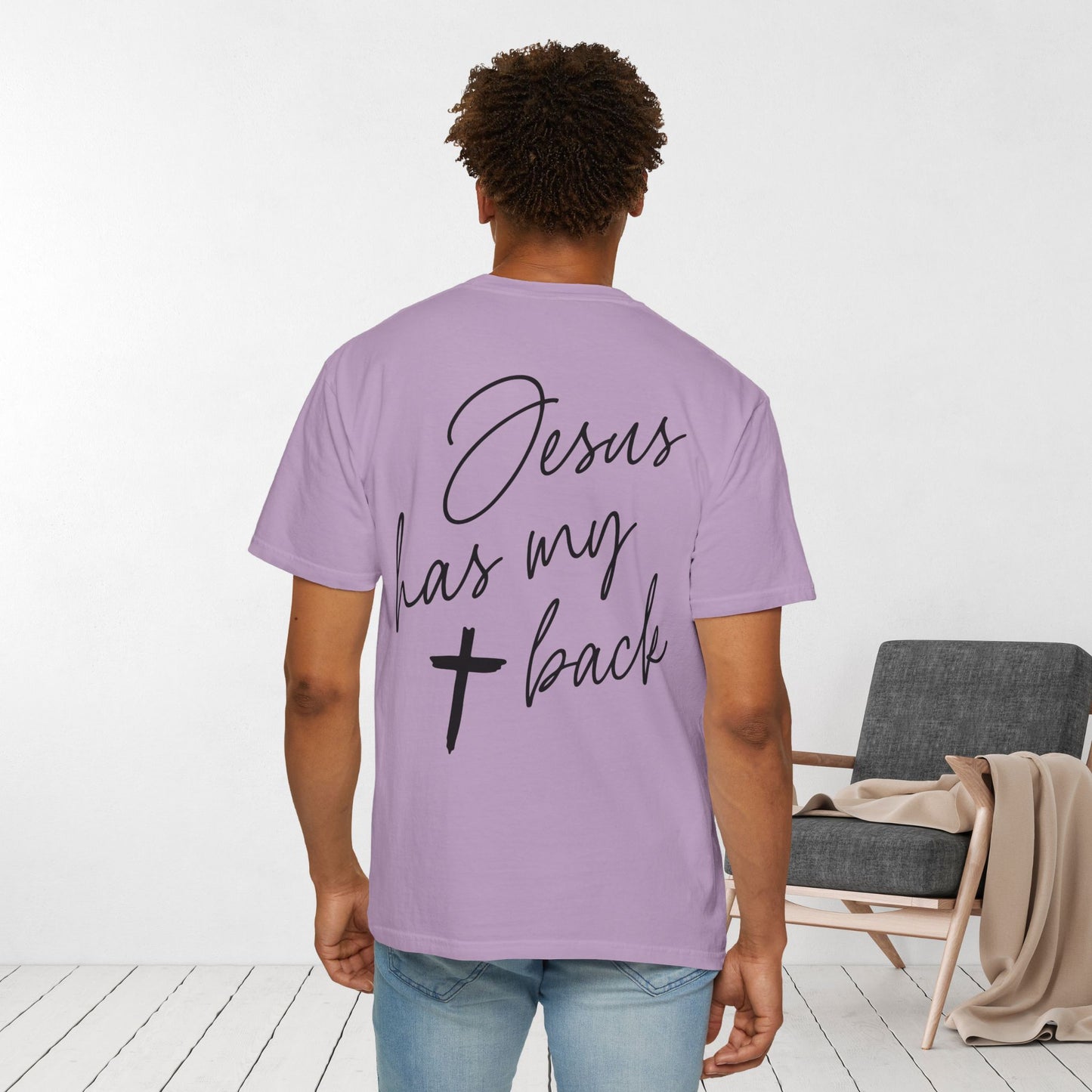 Comfort Colors Jesus Has My Back Christian Tee