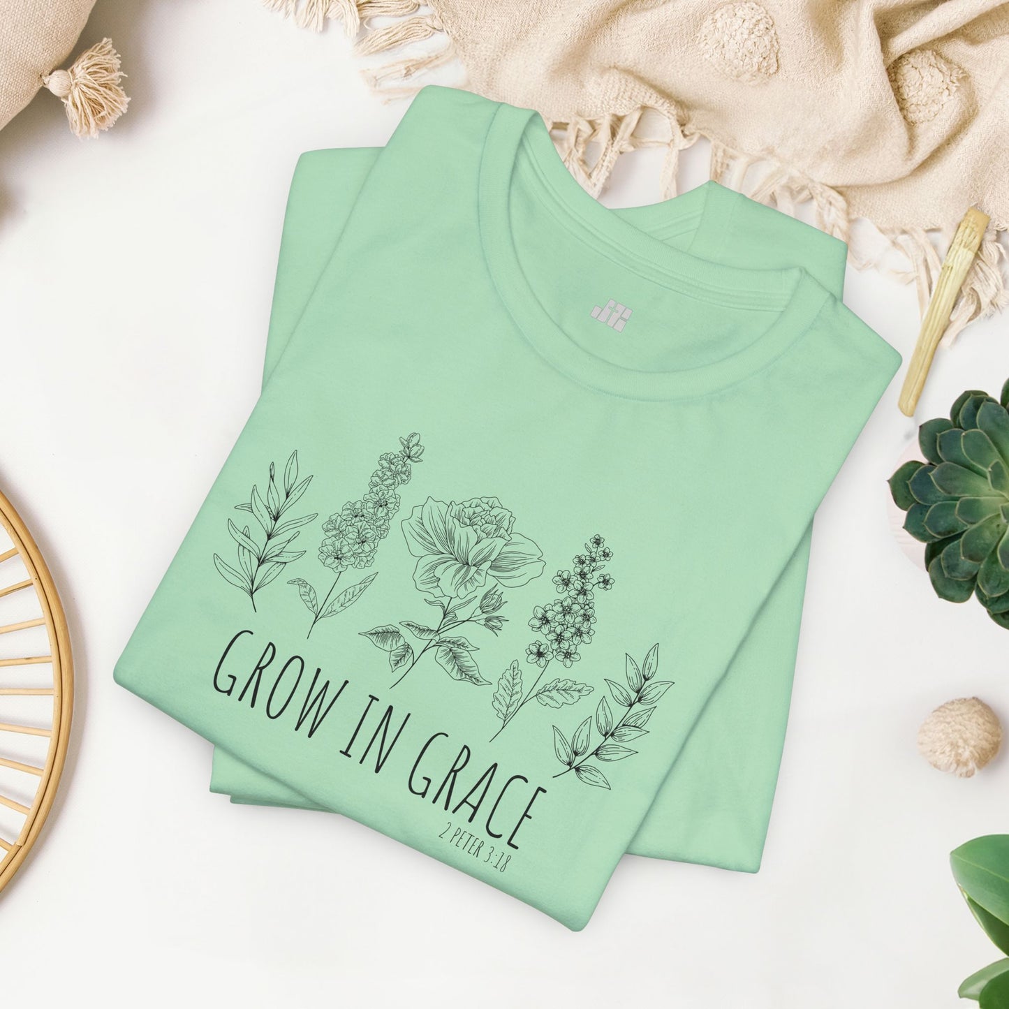 Green Grow in Grace Soft Cotton Tee