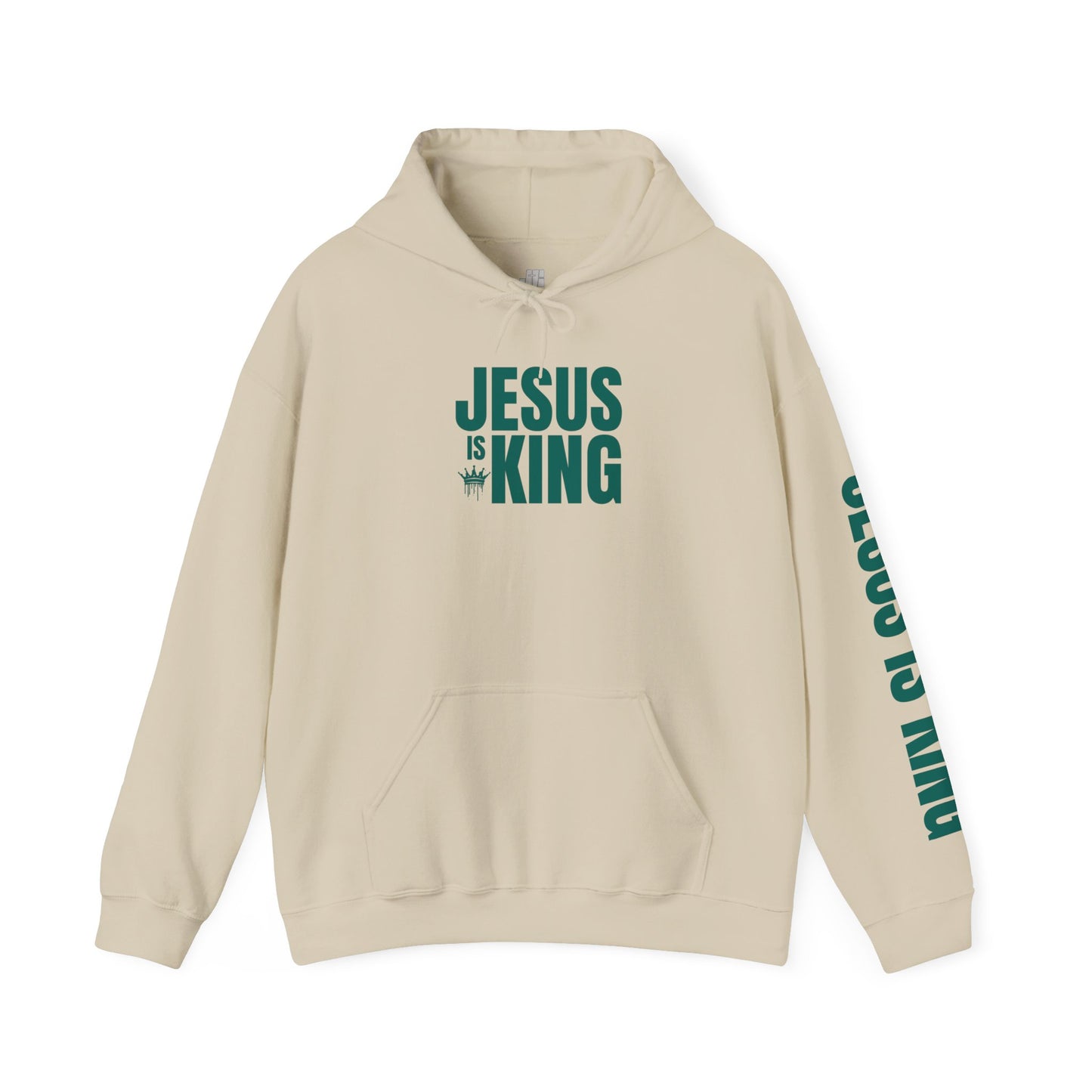 Jesus is King Hoodie - Revelation 19:16 Bible Verse Christian Hoodie