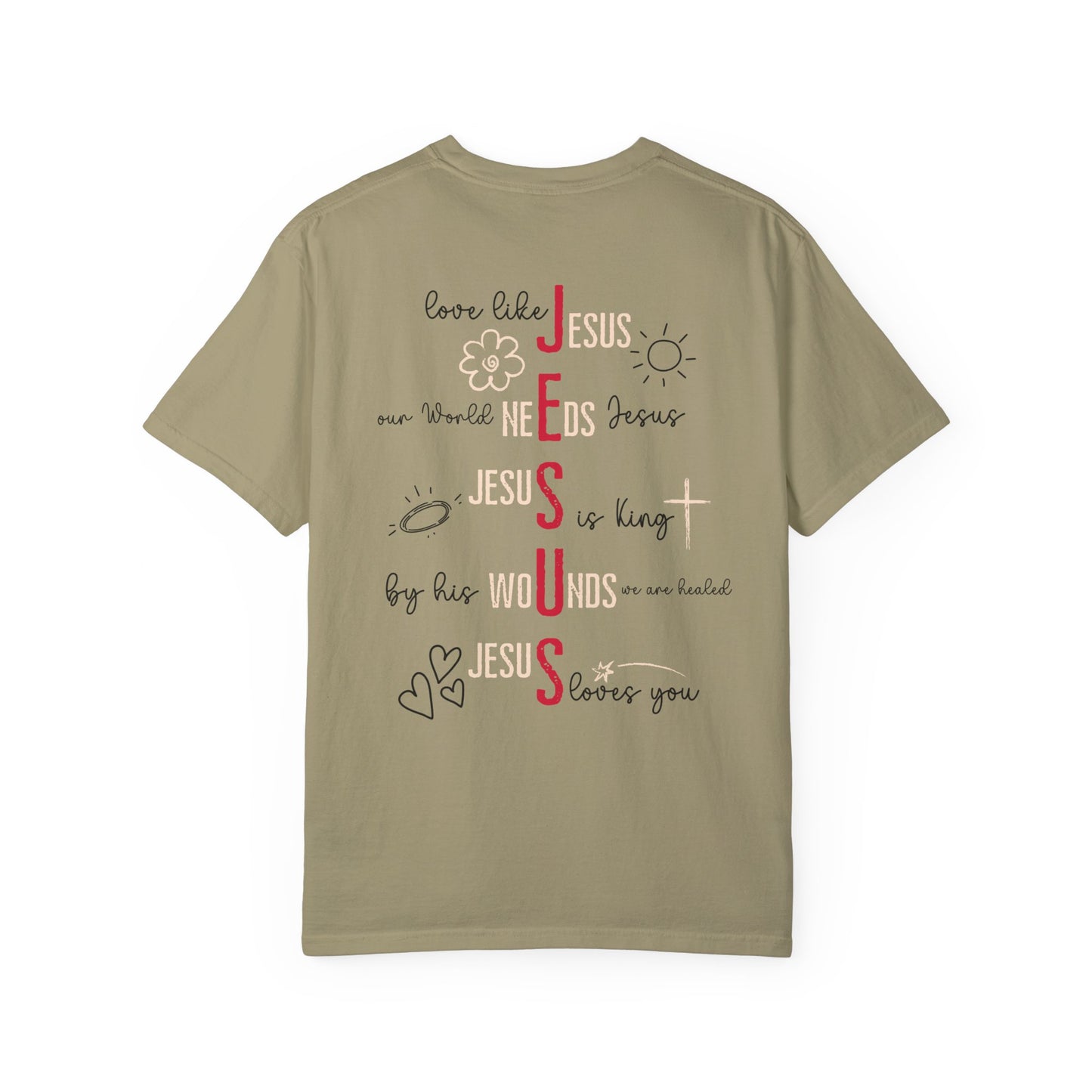 Women's Comfort Colors Jesus Doddle Drawing Shirt