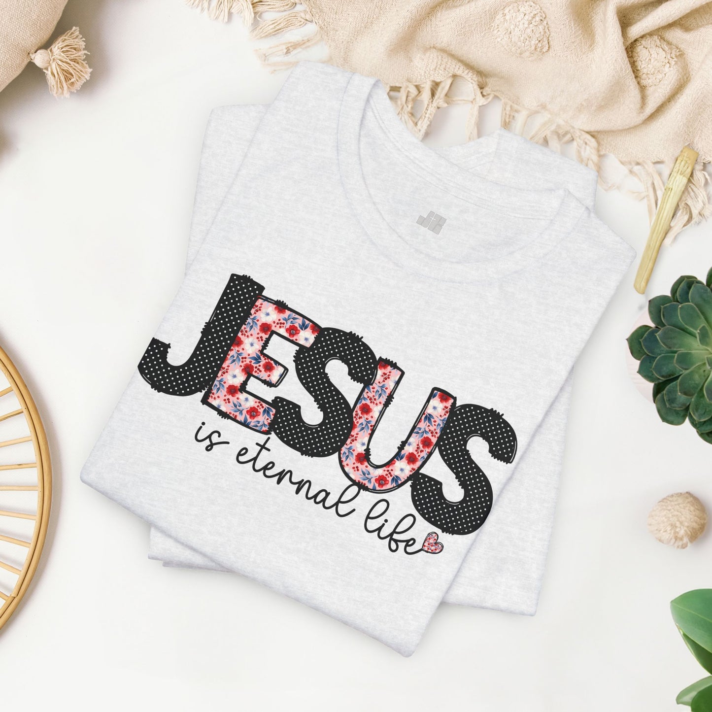 Jesus is Eternal Life Soft Cotton Tee - Christian Shirt