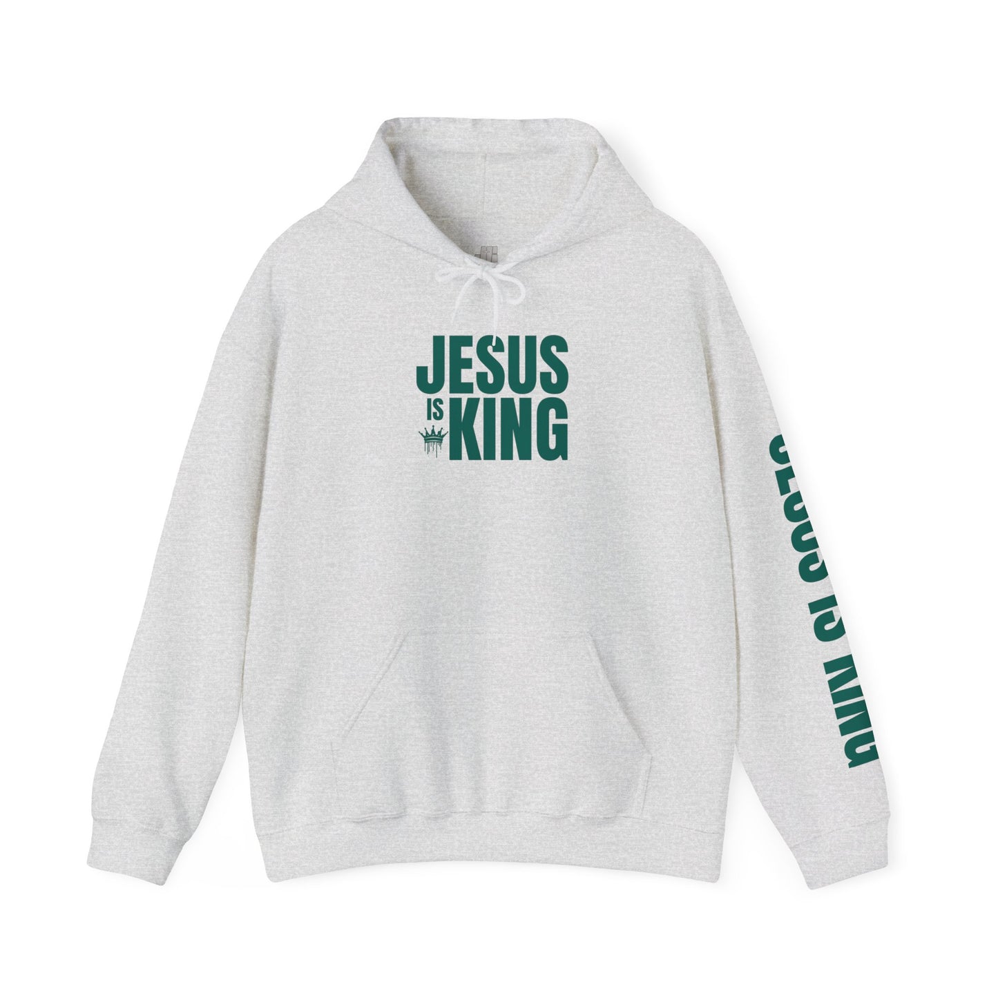 Jesus is King Hoodie - Revelation 19:16 Bible Verse Christian Hoodie