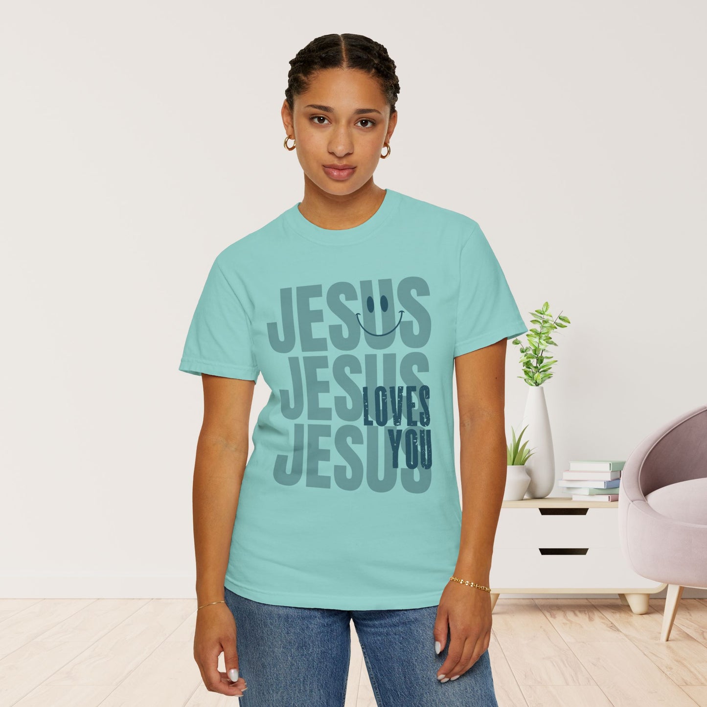 Jesus Loves You Comfort Colors Christian Shirt