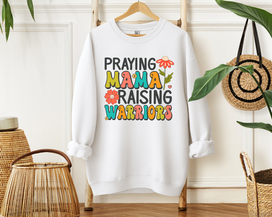 Praying Mama Raising Warriors Sweatshirt - Christian Mom Sweatshirt