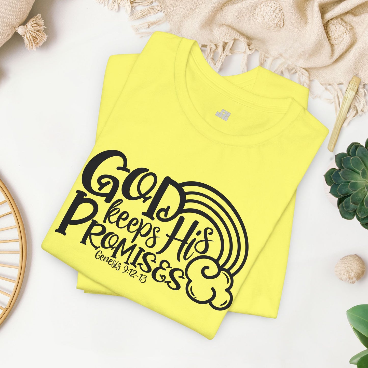 God Keeps His Promises Soft Cotton Tee - Bible Verse Christian Tee