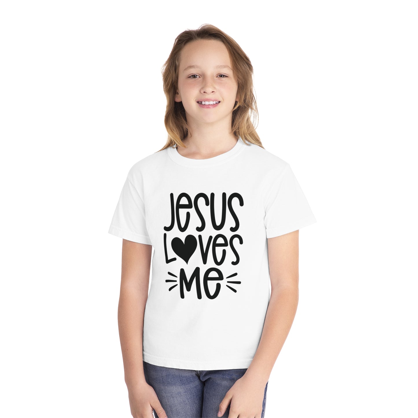 Jesus Loves Me Comfort Colors Youth Christian Tee