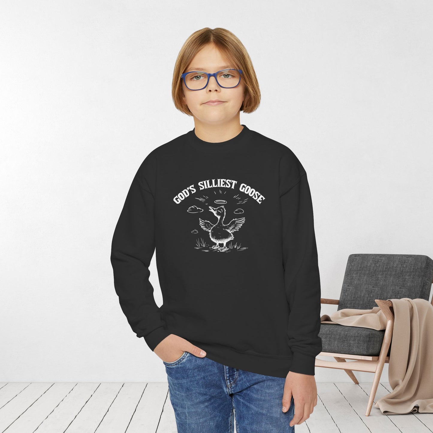 God's Silliest Goose Youth Christian Sweatshirt