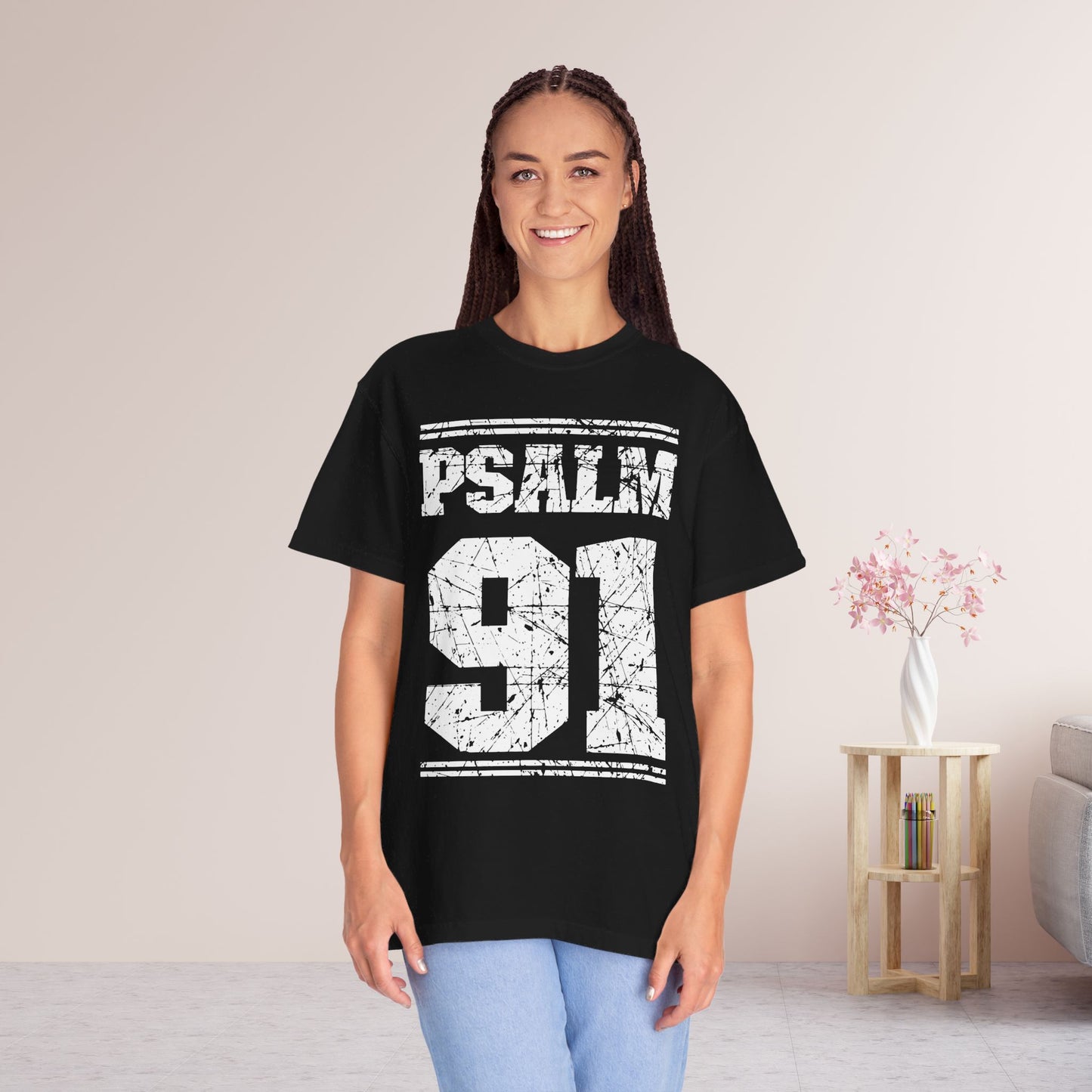 Psalm 91 Comfort Colors Christian Shirt - Bible Verse Shirt