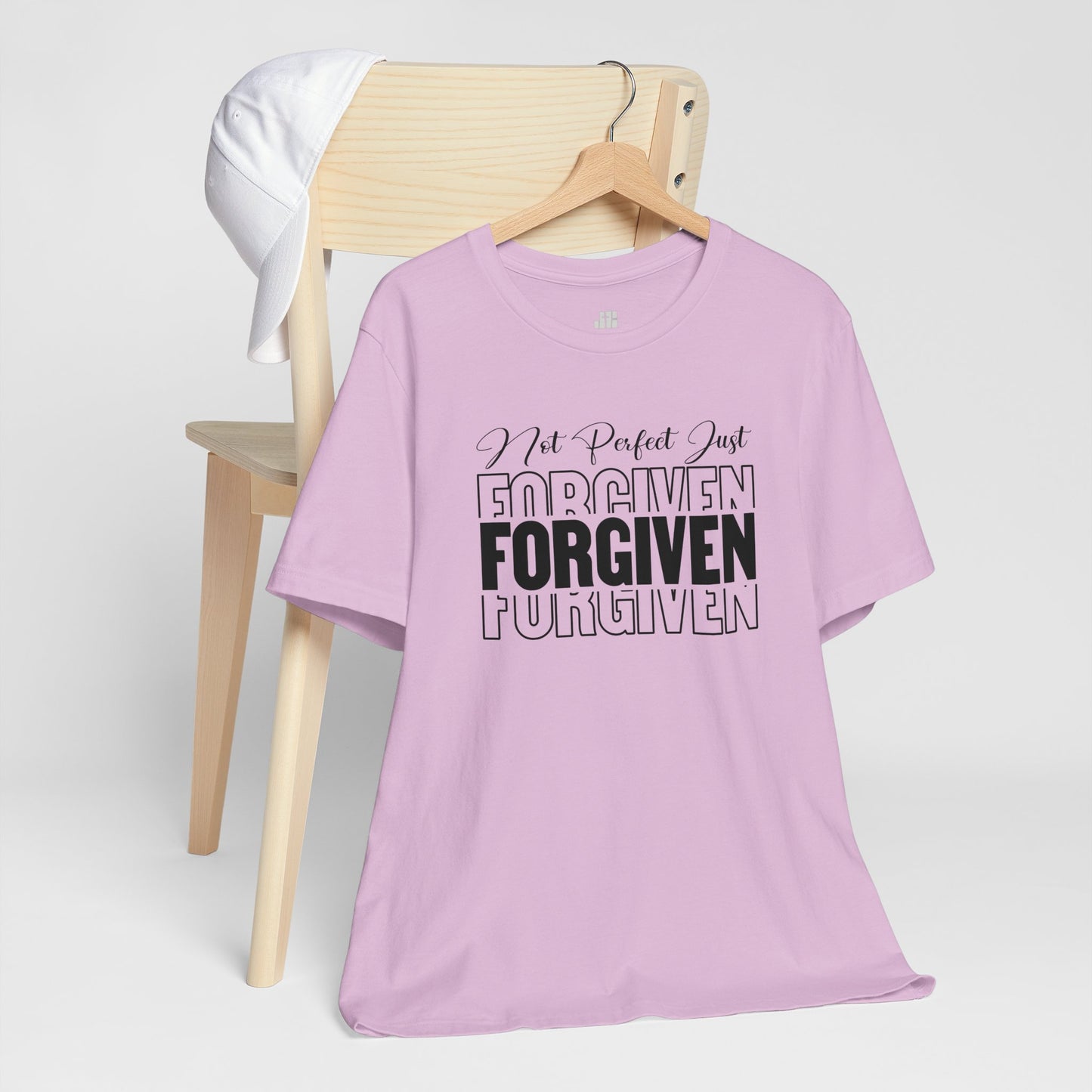 Not Perfect Just Forgiven Christian Soft Cotton Tee