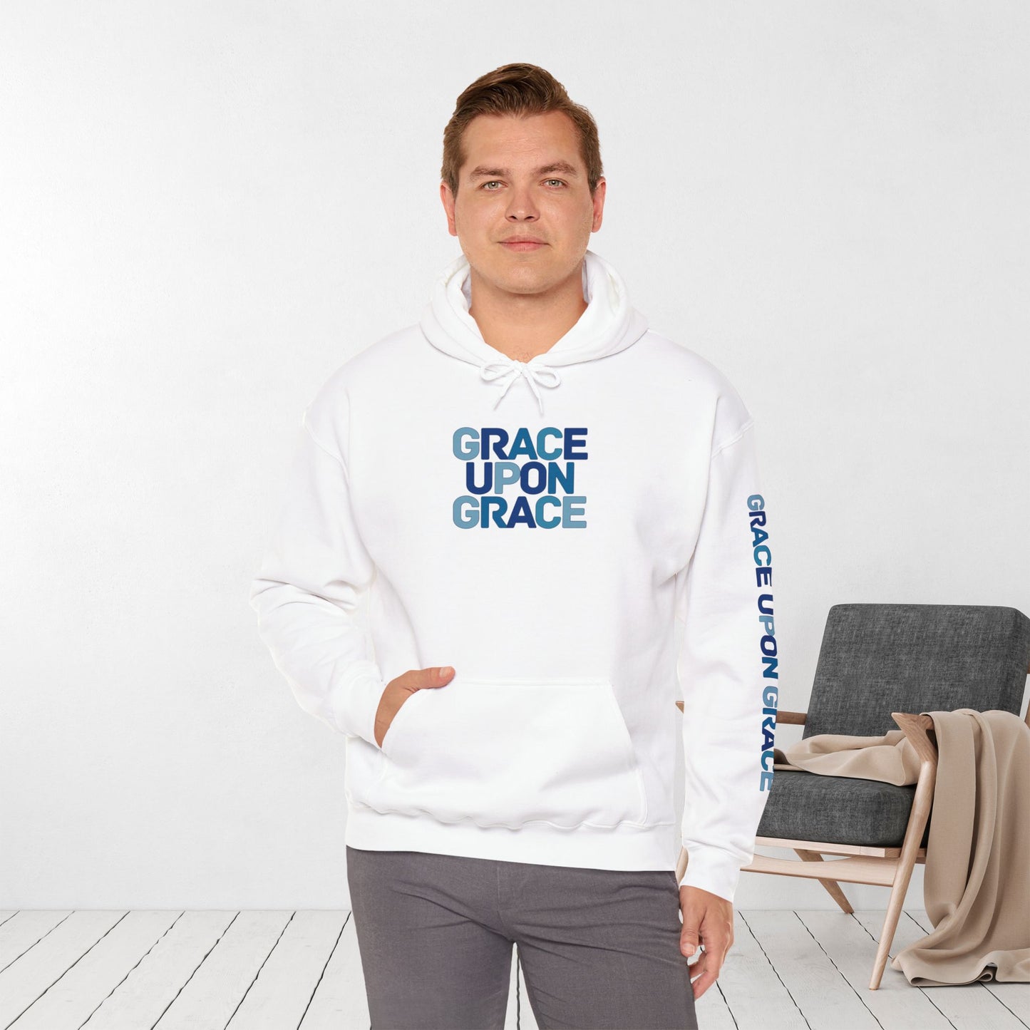 Grace Upon Grace Hoodie - John 1:16 Bible Verse Christian Hoodie