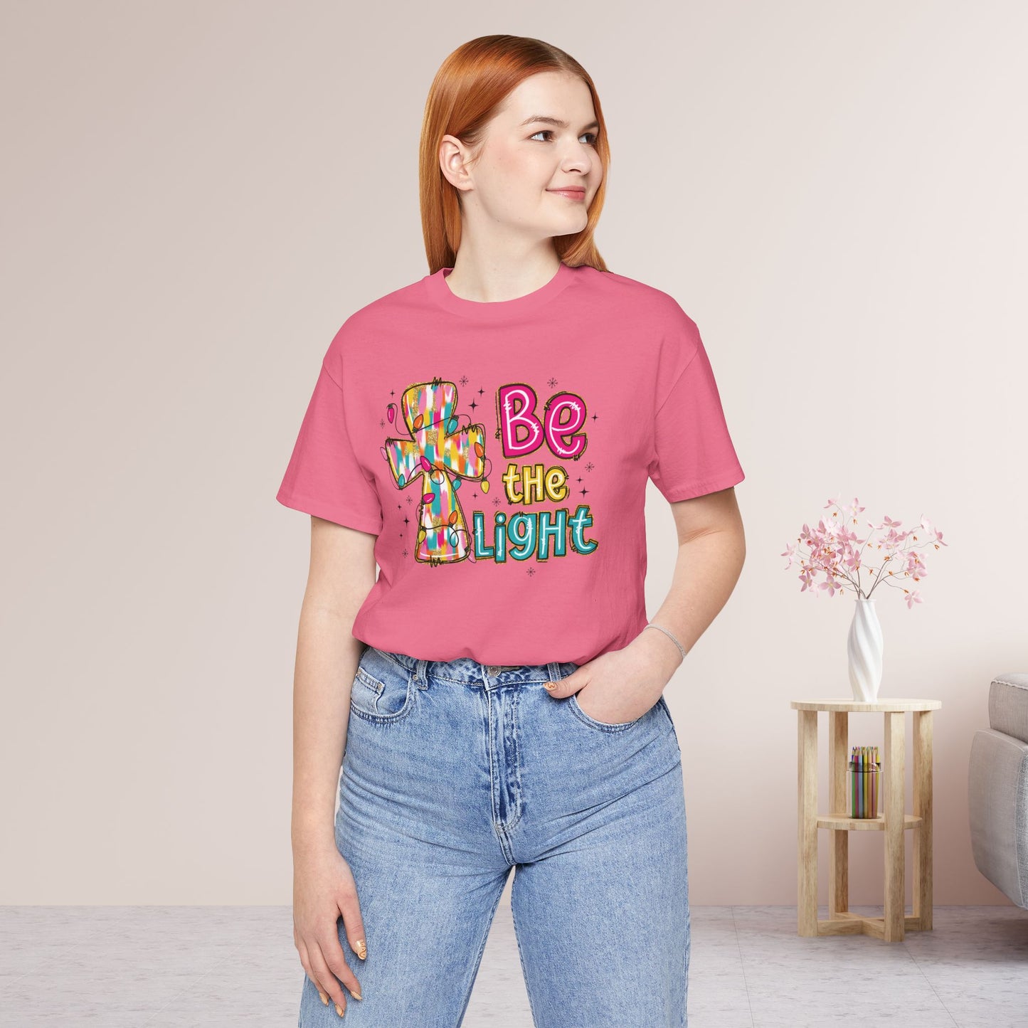 Be The Light Soft Cotton Tee - Christian Christmas Shirt