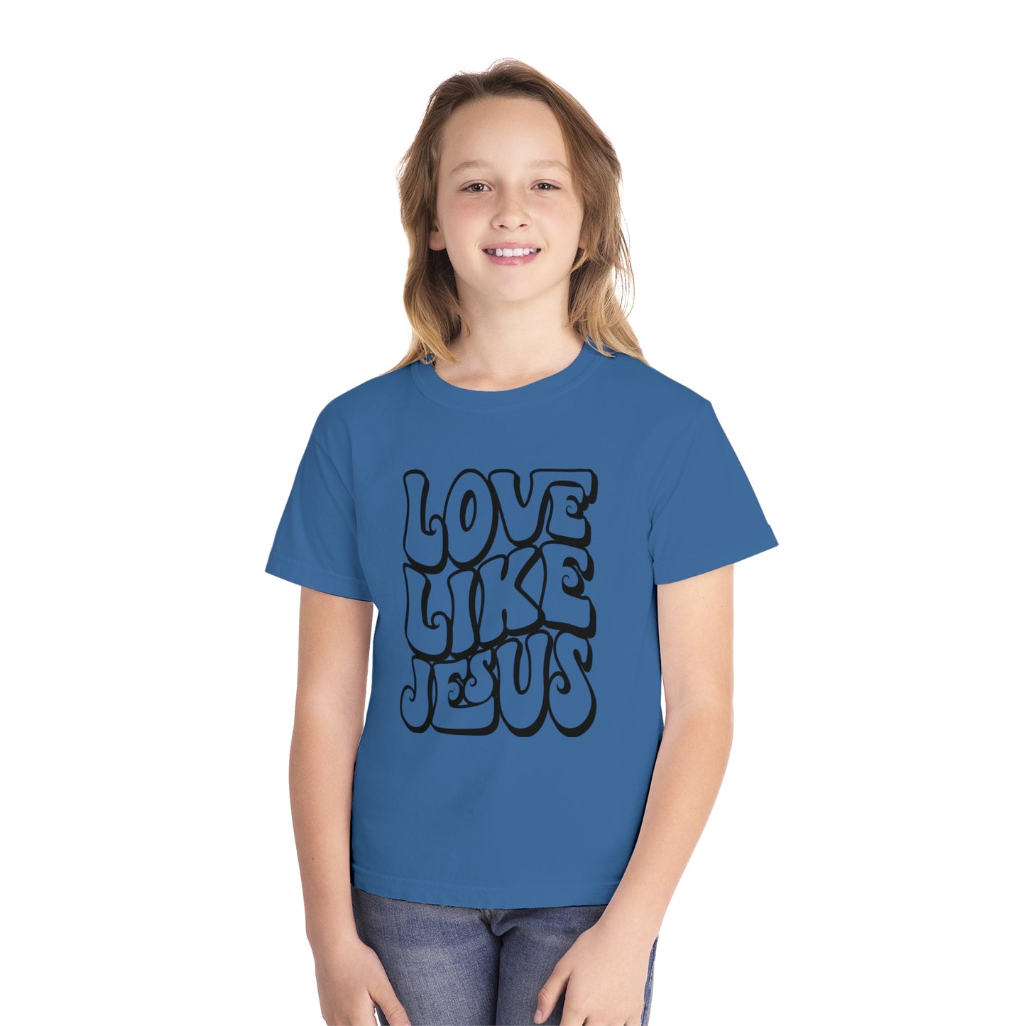 Love Like Jesus Comfort Colors Youth Christian Tee