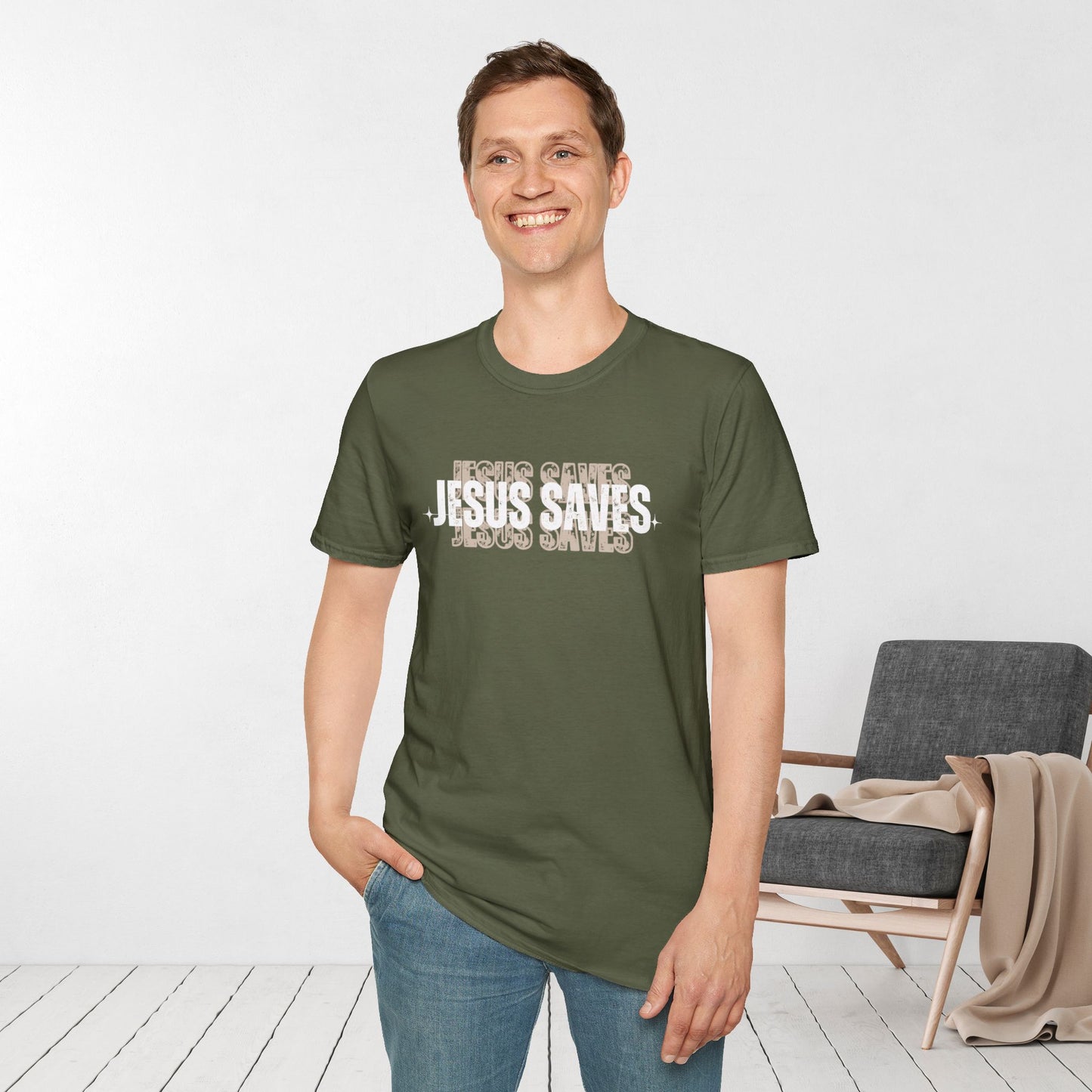 Trendy Jesus Saves Softstyle T-shirt