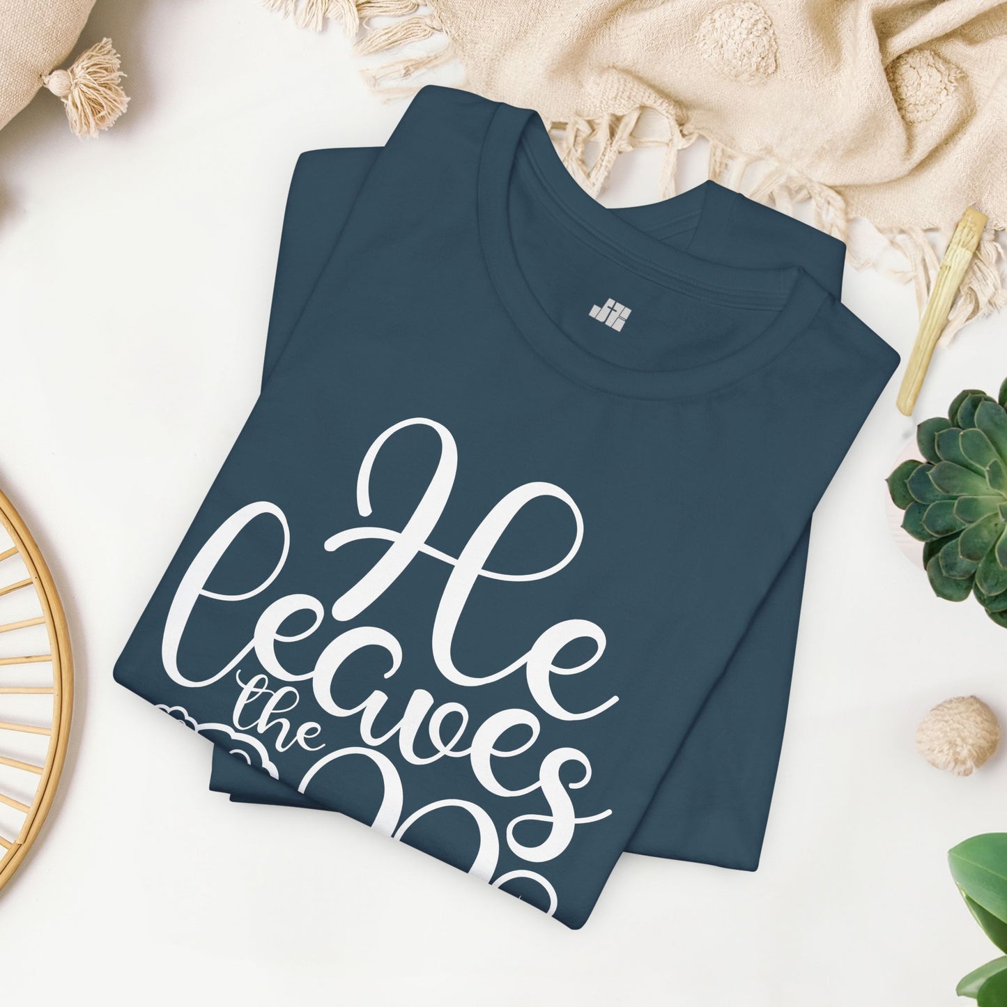 He Leaves the 99 For The One Soft Cotton Tee - Bible Verse Christian Tee