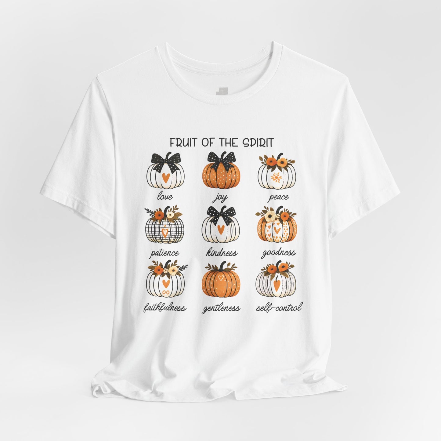 Pumpkin Fruit of the Spirit Soft Cotton Tee - Fall Christian Shirt