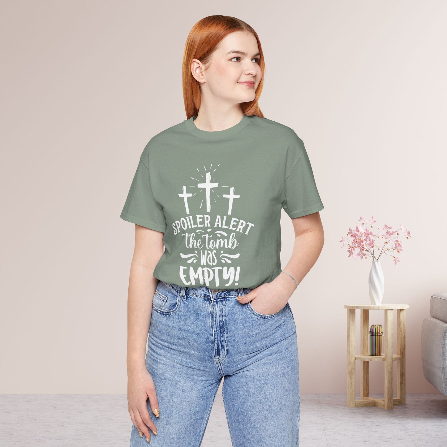 Spoiler Alert The Tomb Was Empty Christian Soft Cotton Tee - Easter Shirt