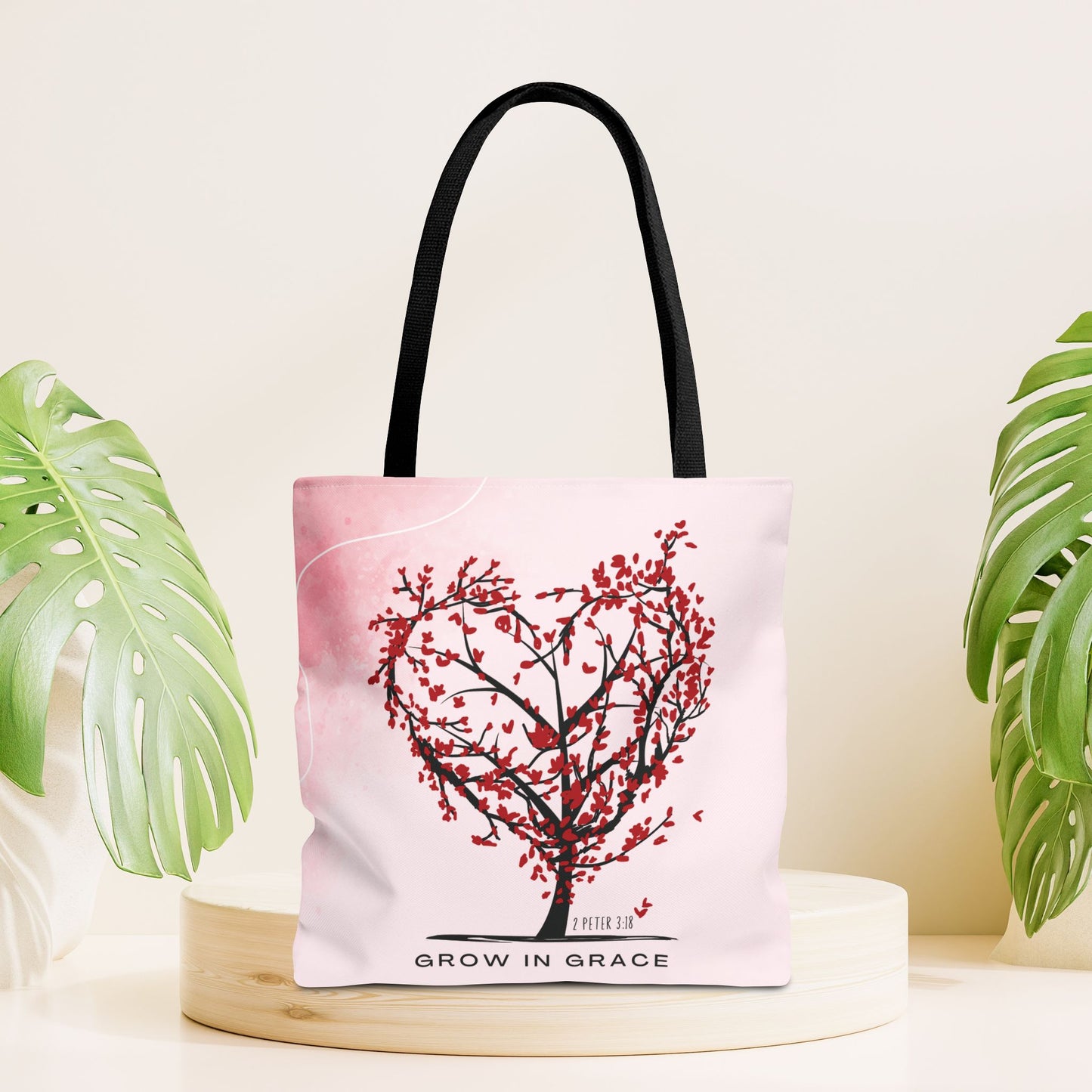 Grow in Grace Tote Bag - Christian Tote Bag