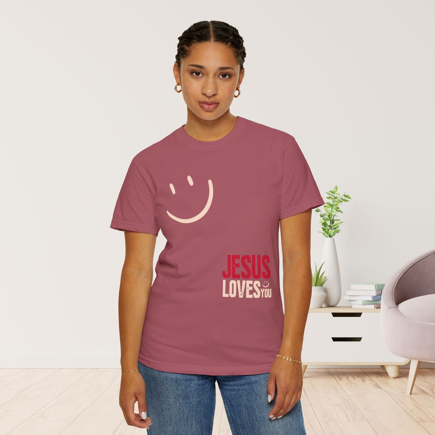 Comfort Colors Jesus Loves You Shirt - Trendy Christian T-shirt