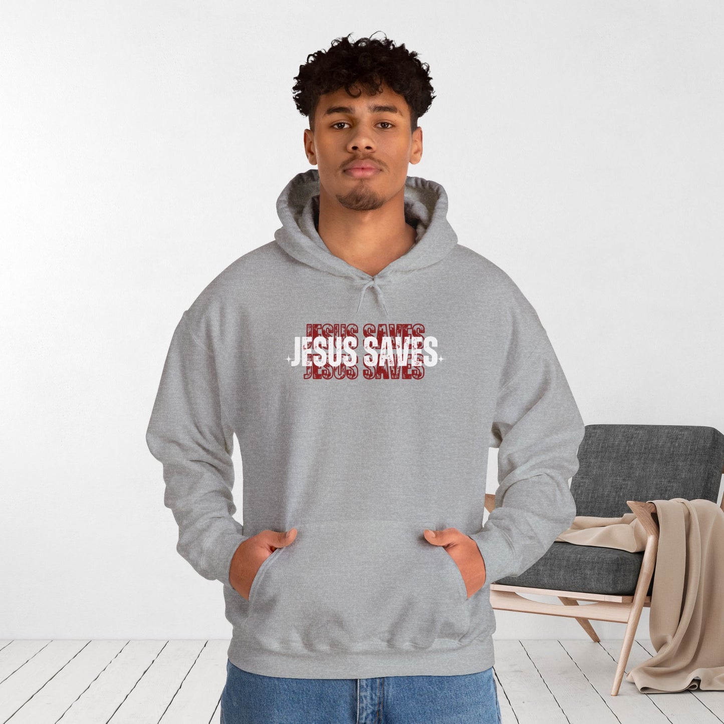 Trendy Unisex Jesus Saves Hoodie