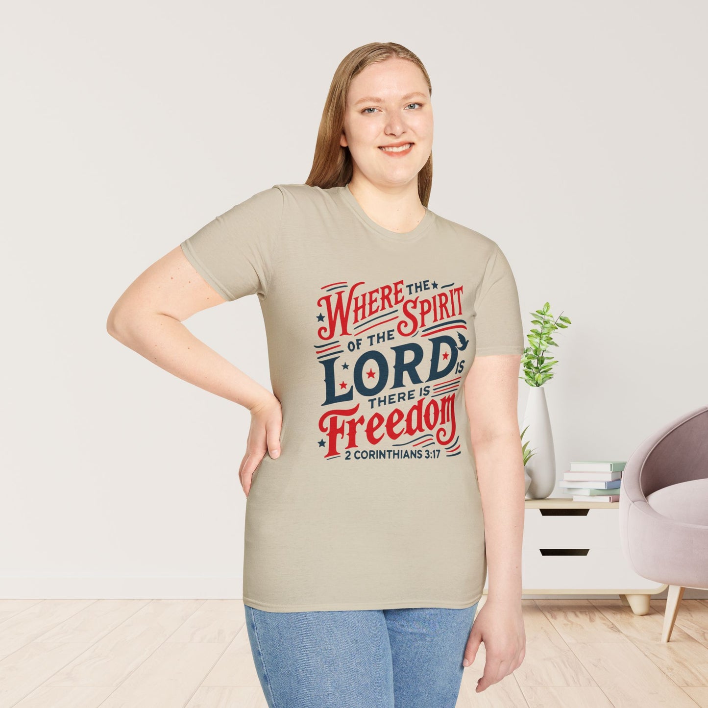 Where The Spirit of The Lord Is There is Freedom Softstyle T-shirt