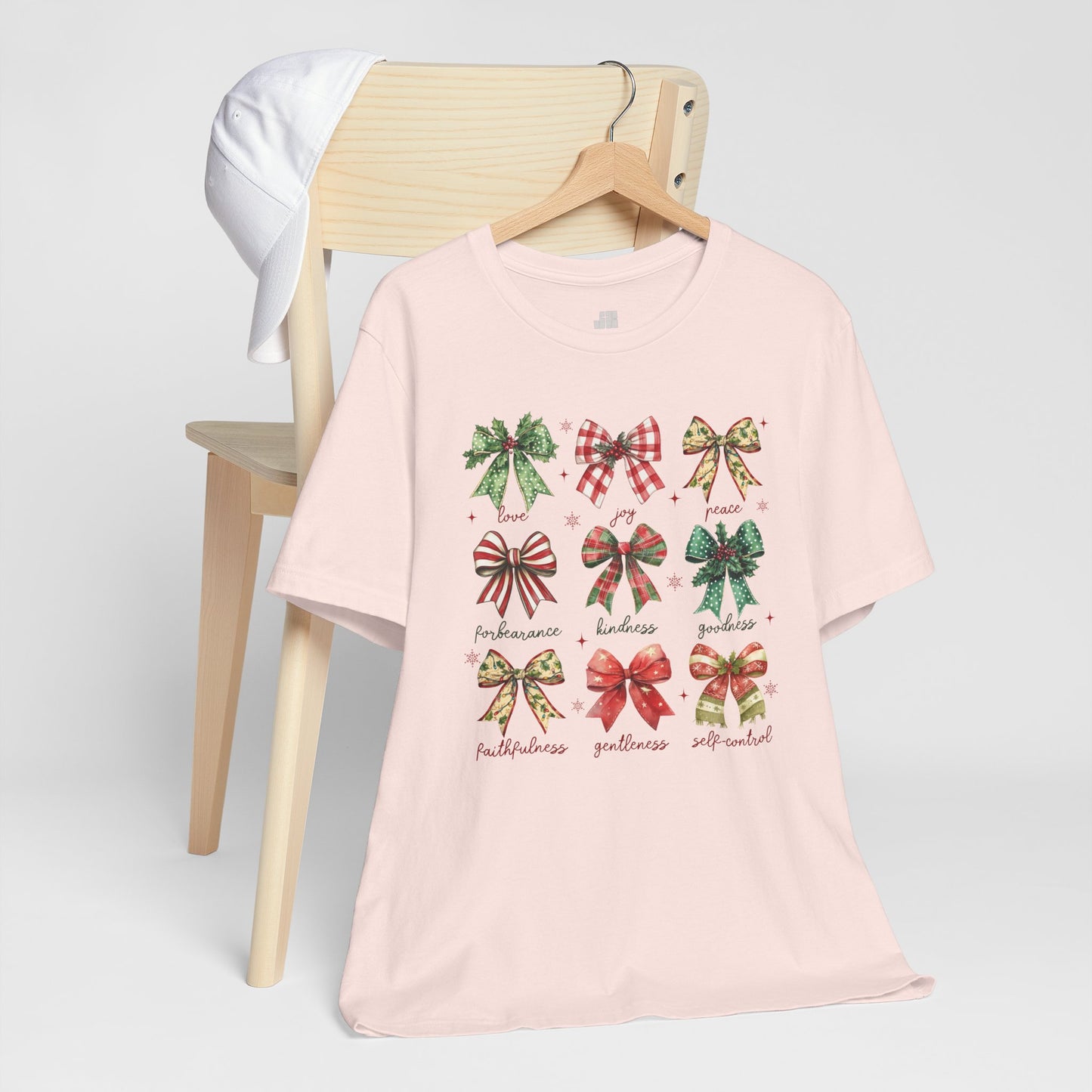 Christmas Fruit of the Spirit Soft Cotton Tee - Holiday Christian Shirt