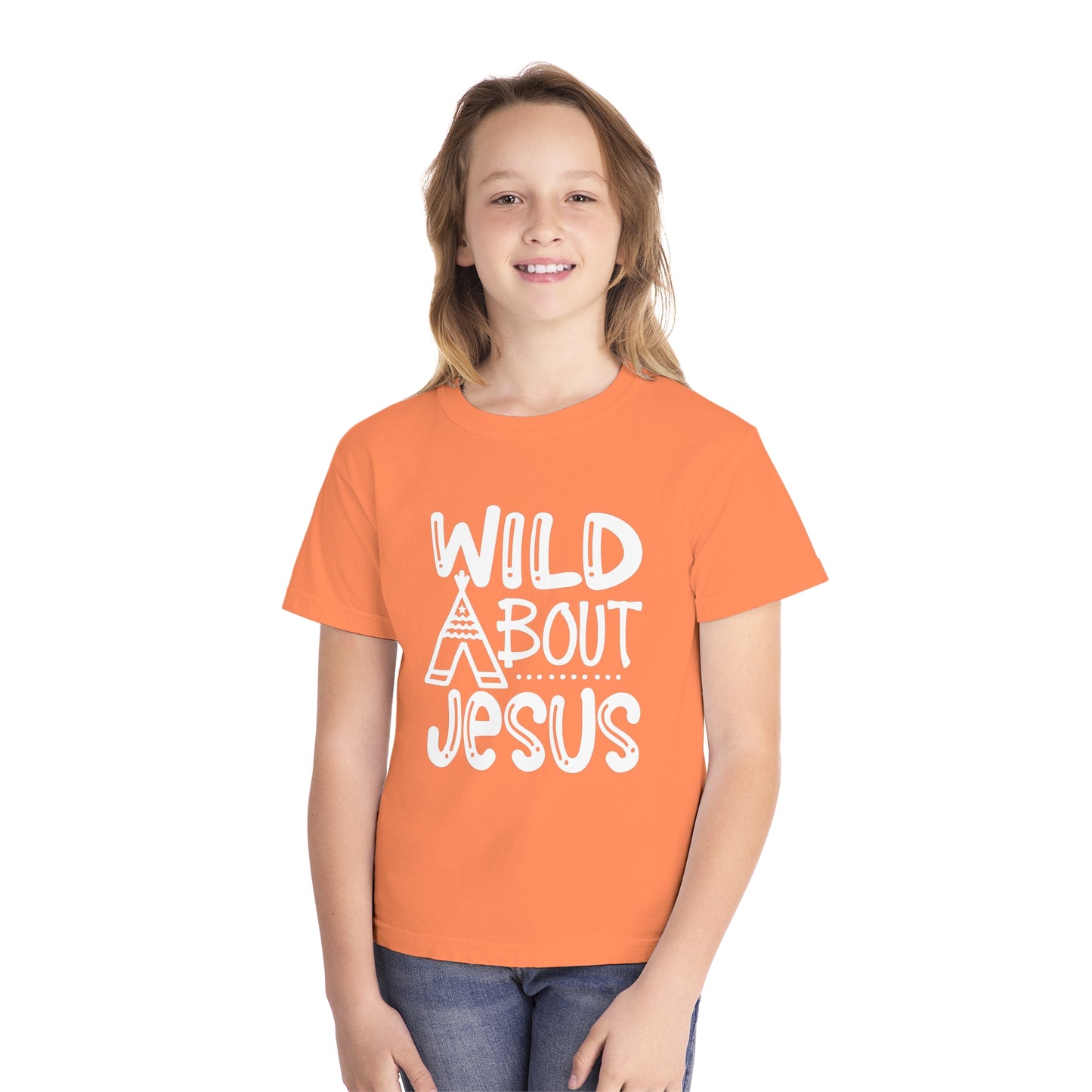 Wild About Jesus Comfort Colors Youth Christian Shirt