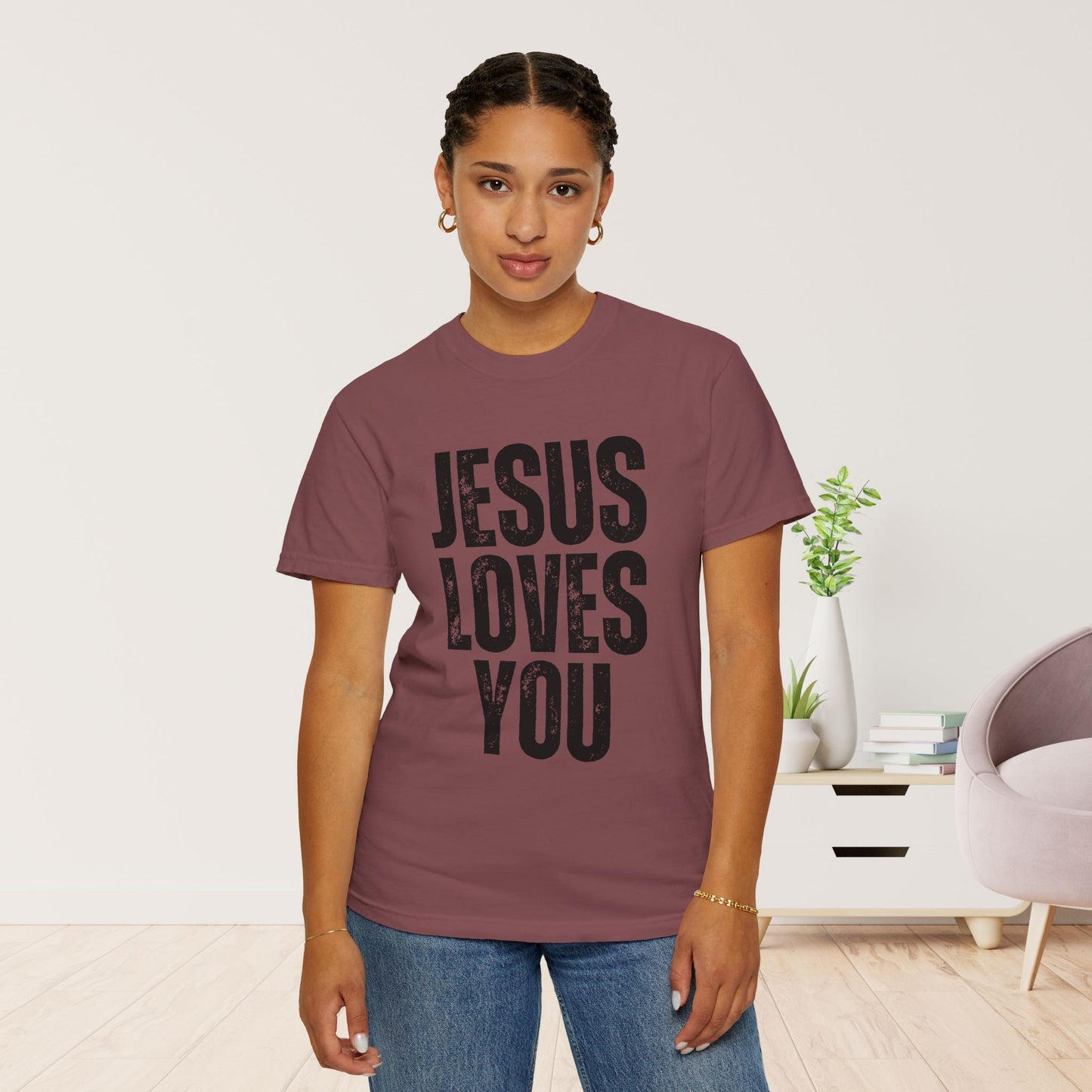 Comfort Colors Unisex Jesus Loves You Shirt