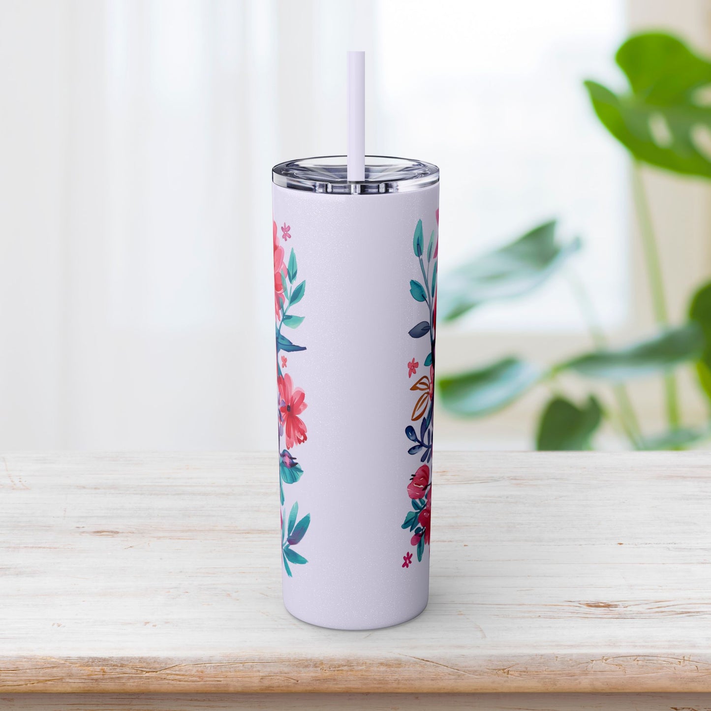 Praise God Skinny Tumbler with Straw - 20oz