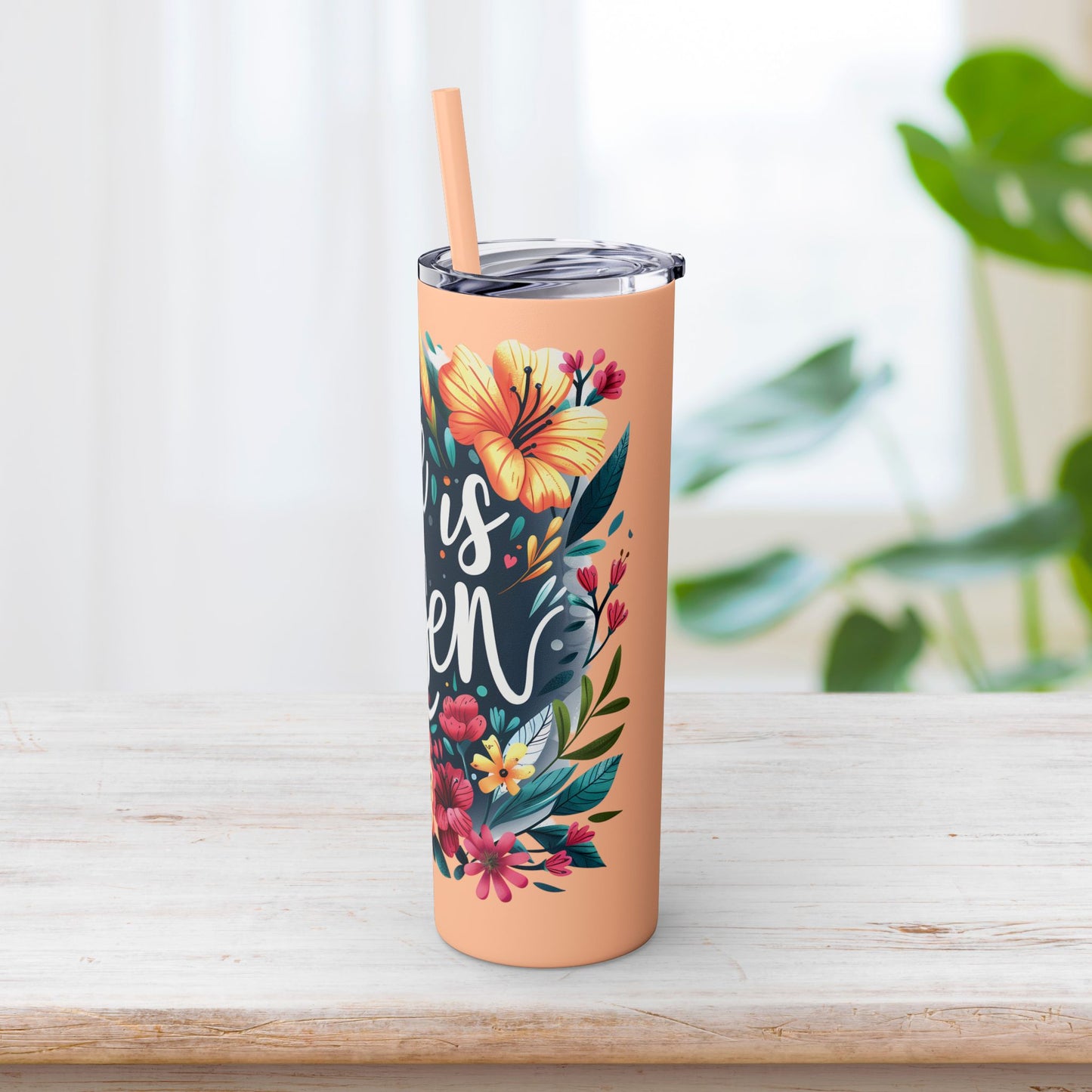 He is Risen Skinny Tumbler with Straw - 20oz