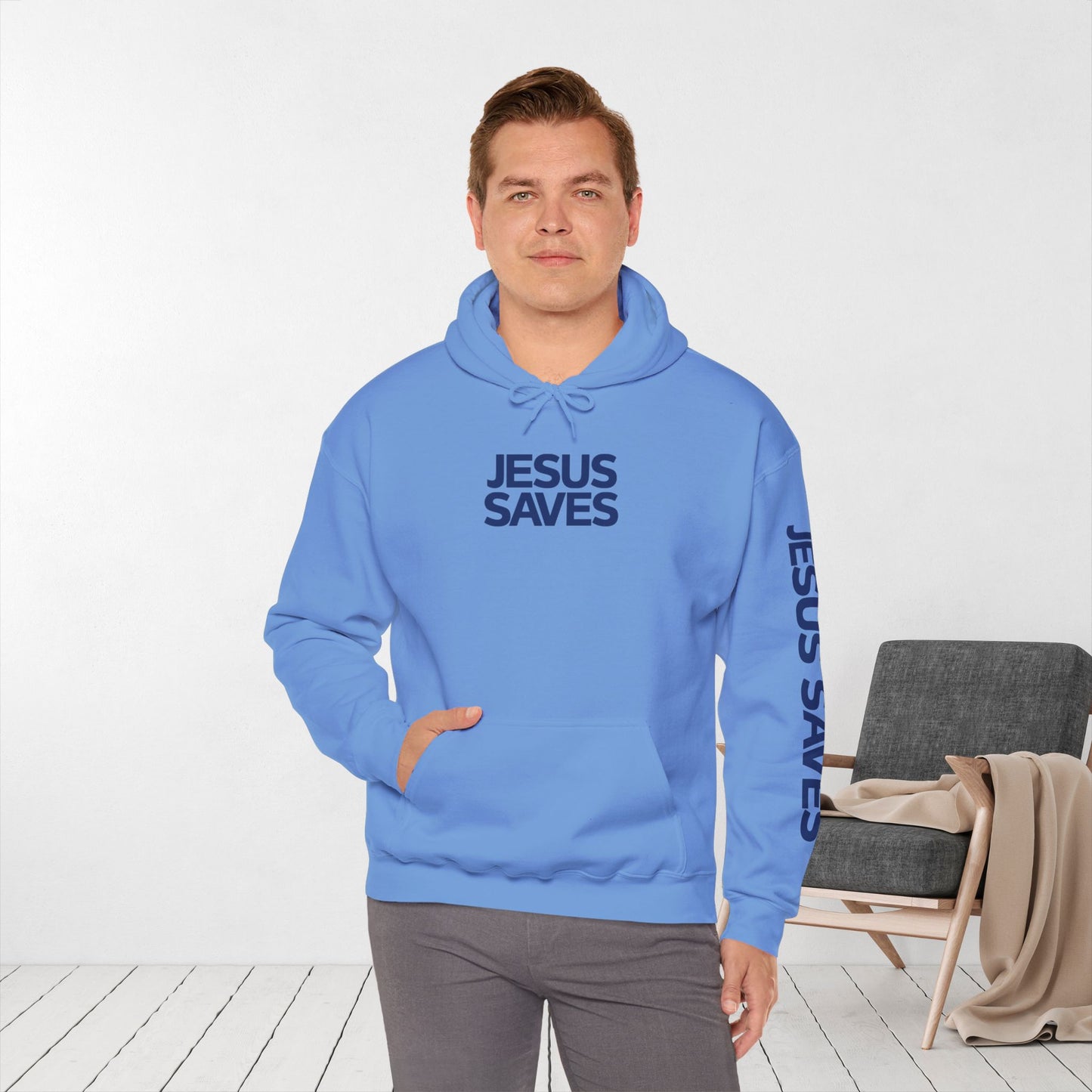 Jesus Saves Hoodie - Acts 4:12 Bible Verse Christian Hoodie