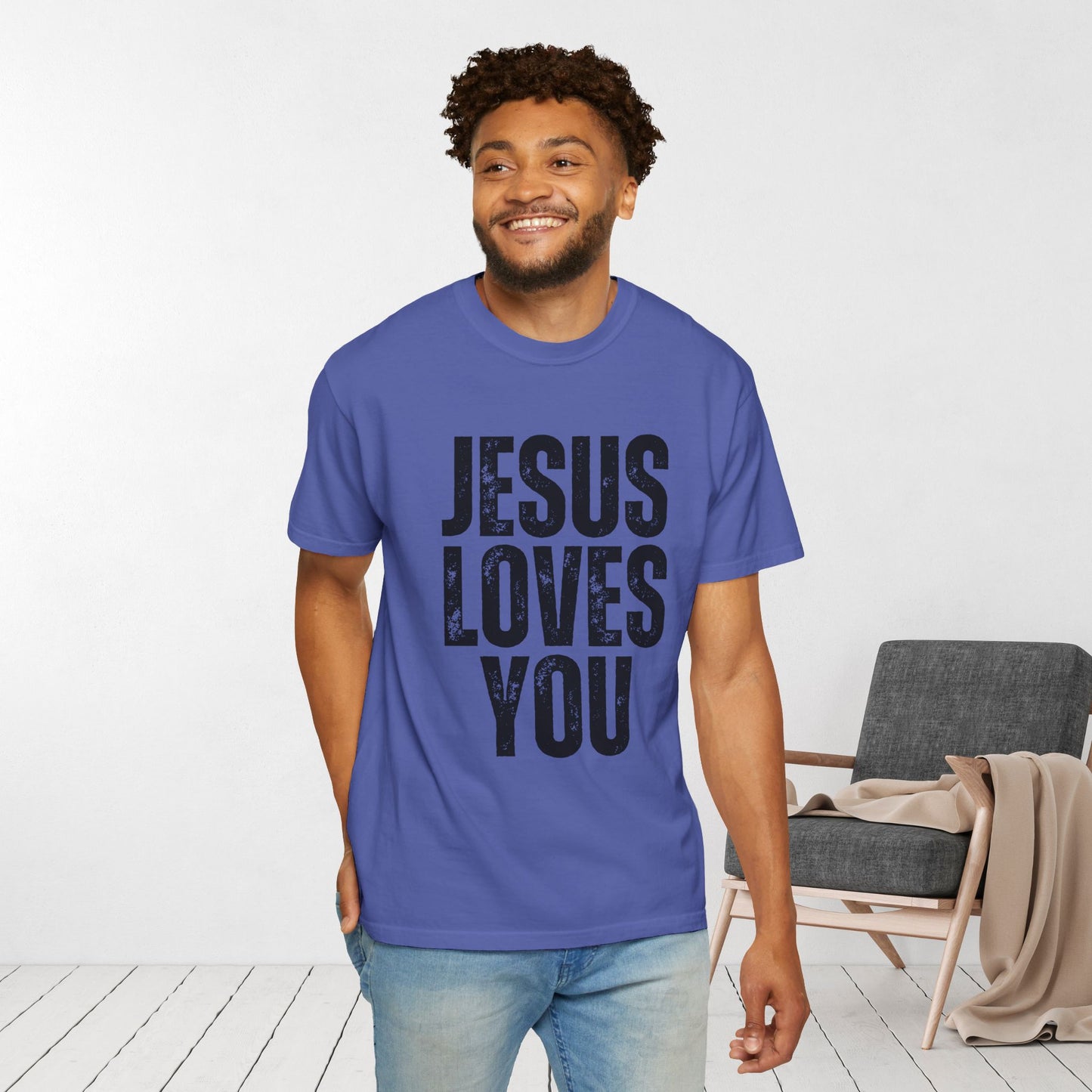 Comfort Colors Unisex Jesus Loves You Shirt