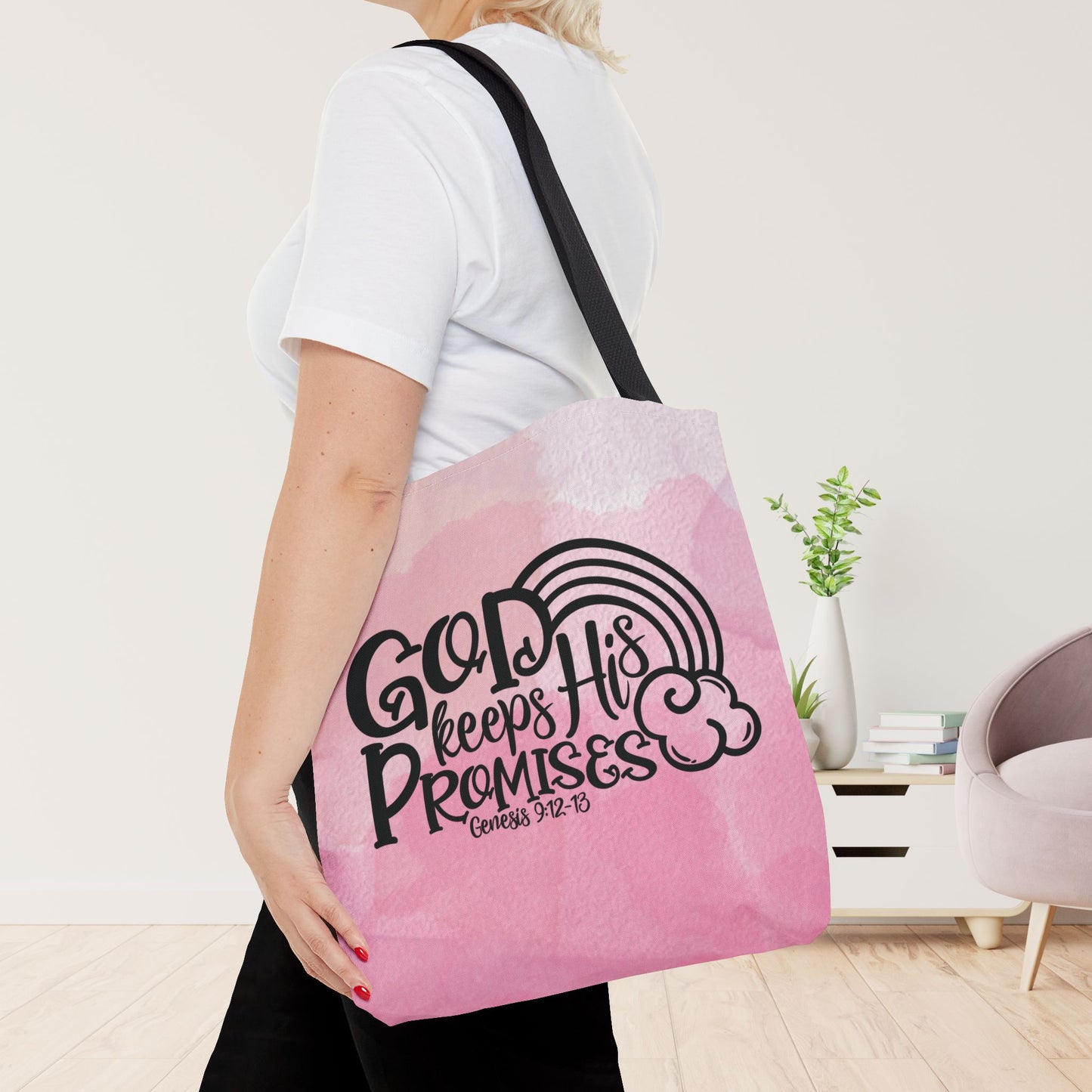 God Keeps His Promises Tote Bag - Christian Tote Bag - 16"