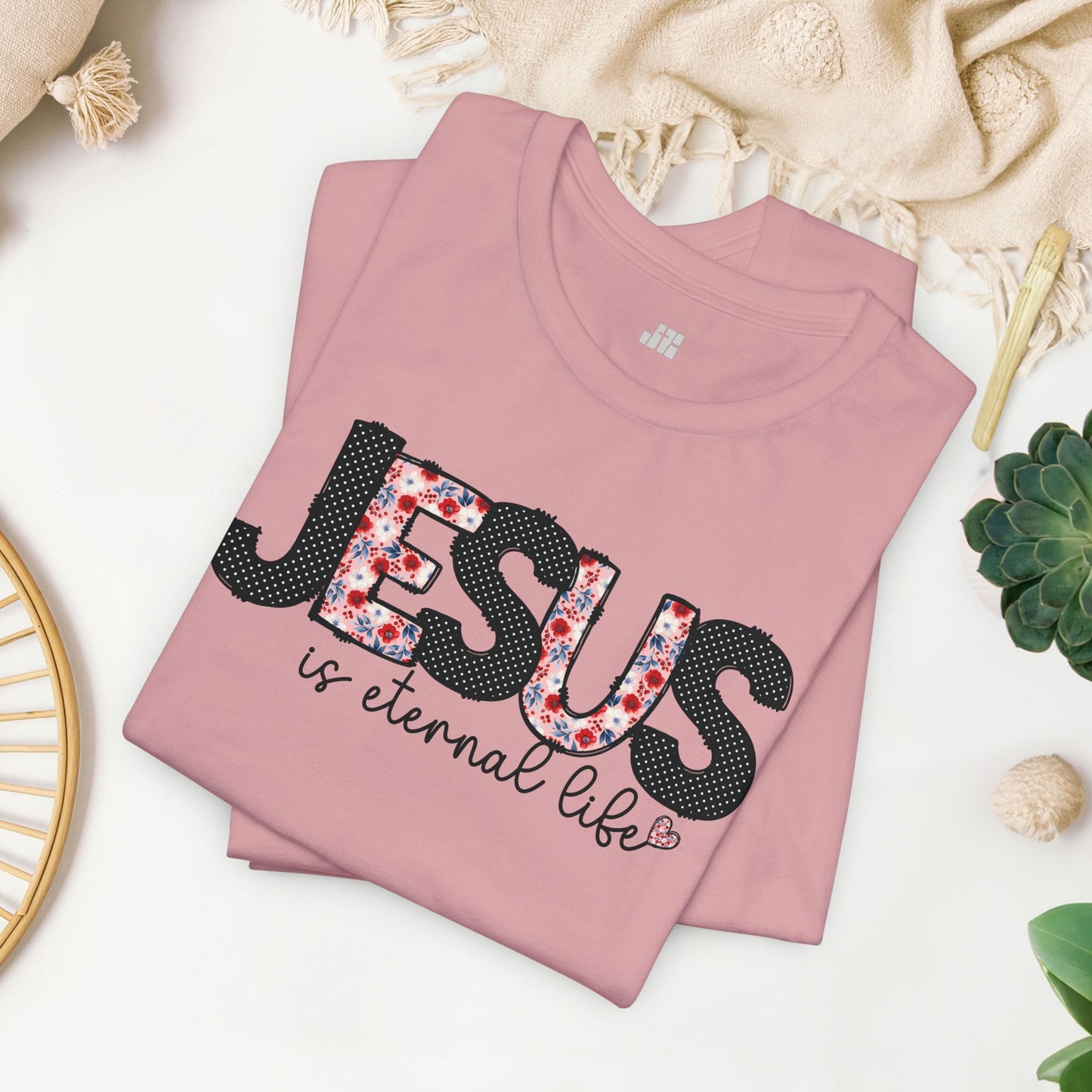 Jesus is Eternal Life Soft Cotton Tee - Christian Shirt