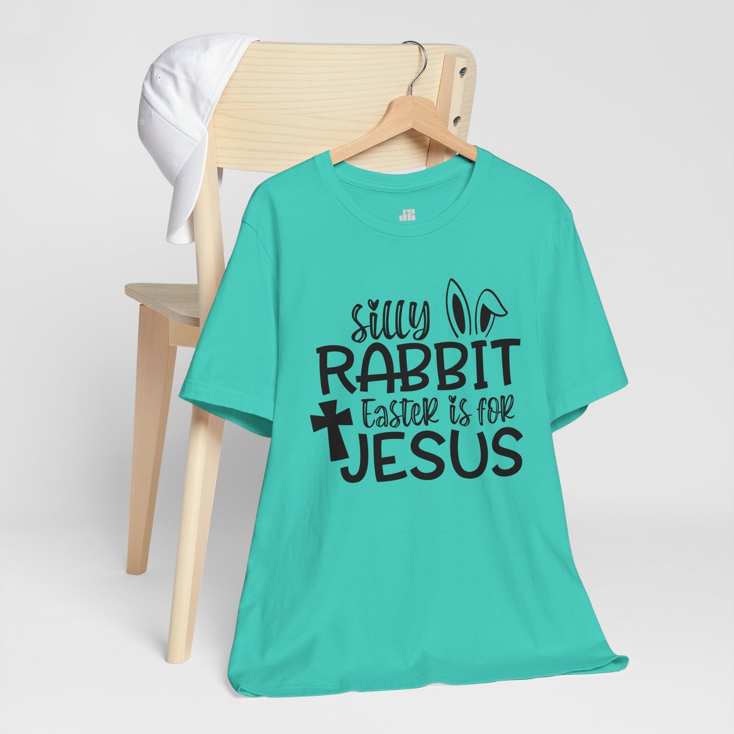 Silly Rabbit Easter is for Jesus Christian Soft Cotton Tee - Easter Shirt