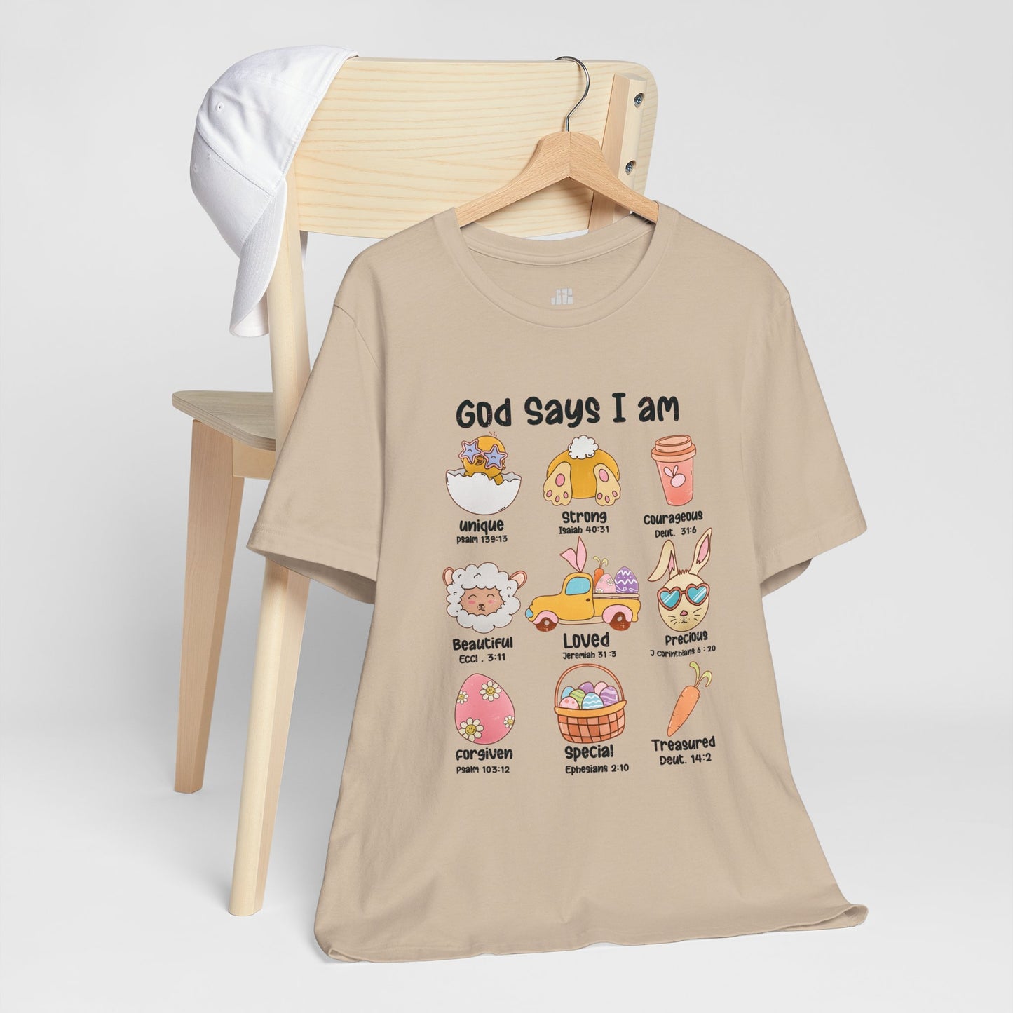 God Says I Am... Soft Cotton Tee - Christian Easter Shirt