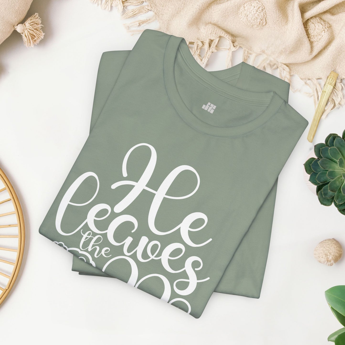 He Leaves the 99 For The One Soft Cotton Tee - Bible Verse Christian Tee